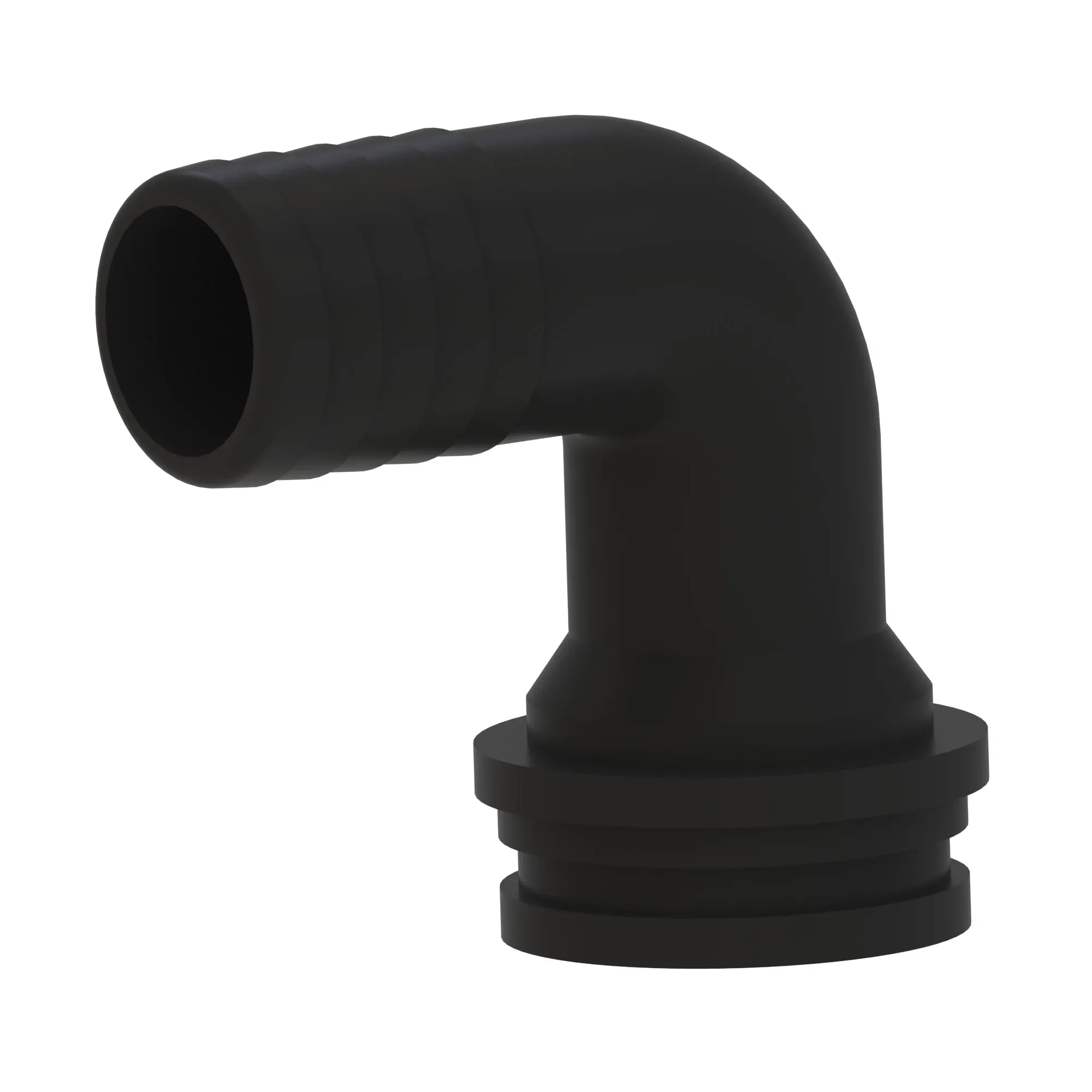Hose Fitting, 90'D=25/D=37 Pl.