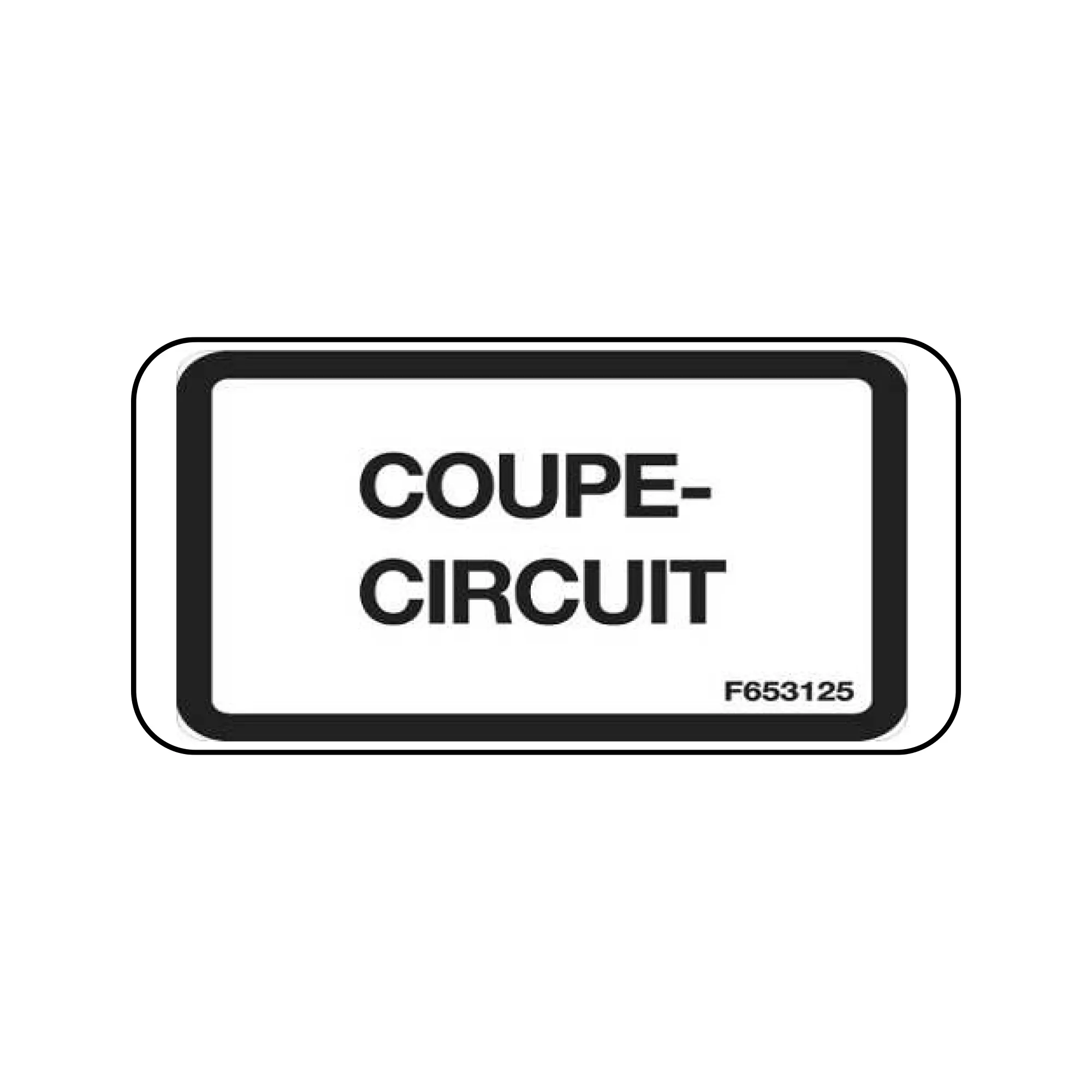 John Deere Main Switch Label, Label - F653125