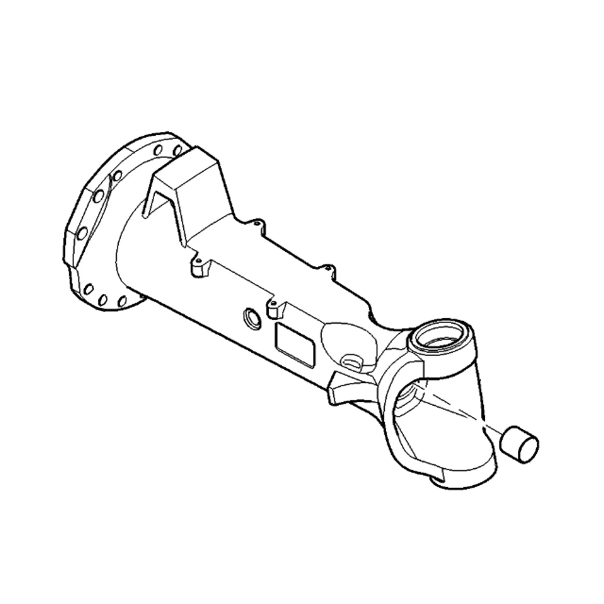 John Deere Short Axle Housing, Right Side - AL224122