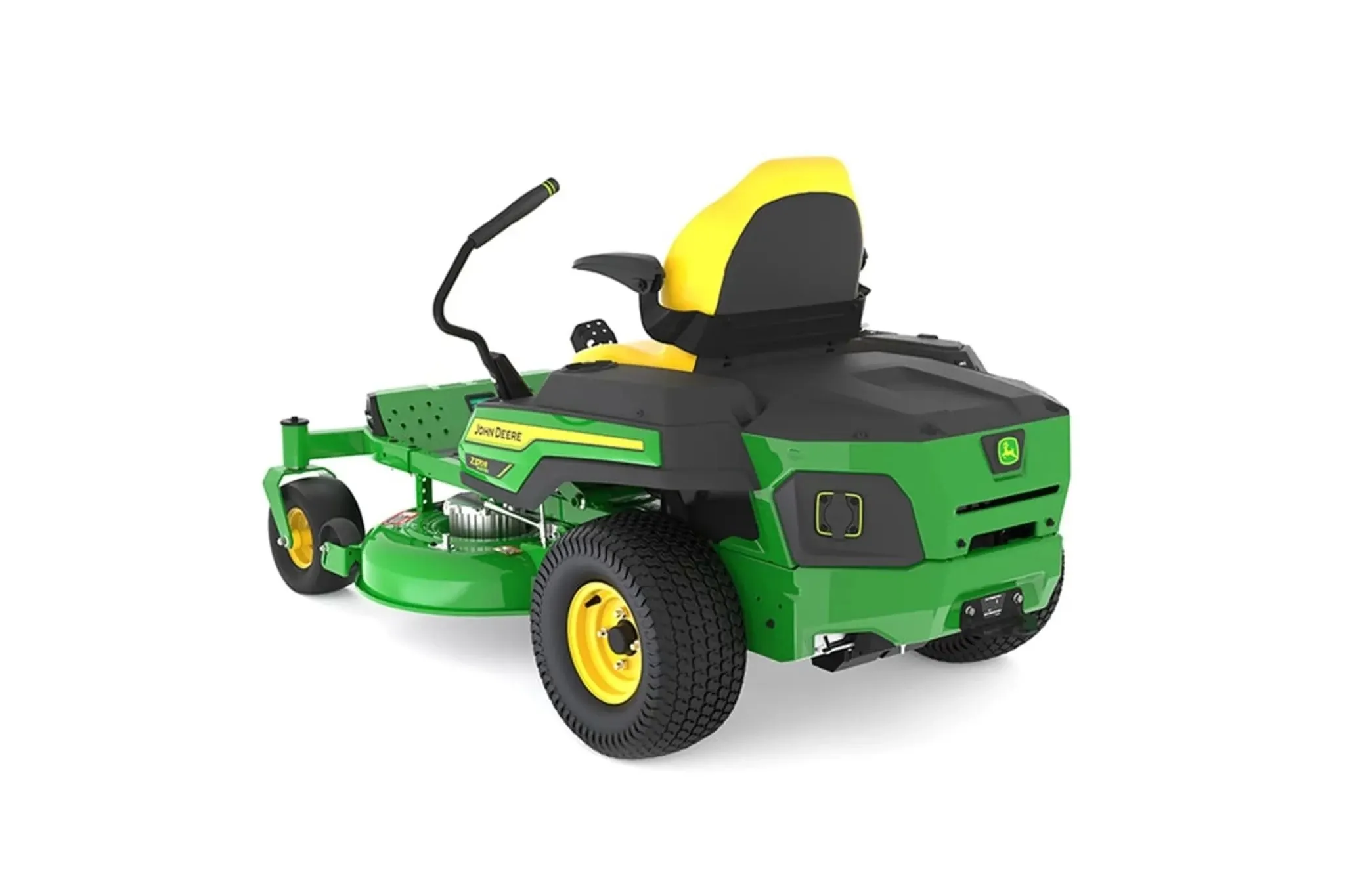 Studio image with a rear left view of a Z370R Electric ZTrak Mower