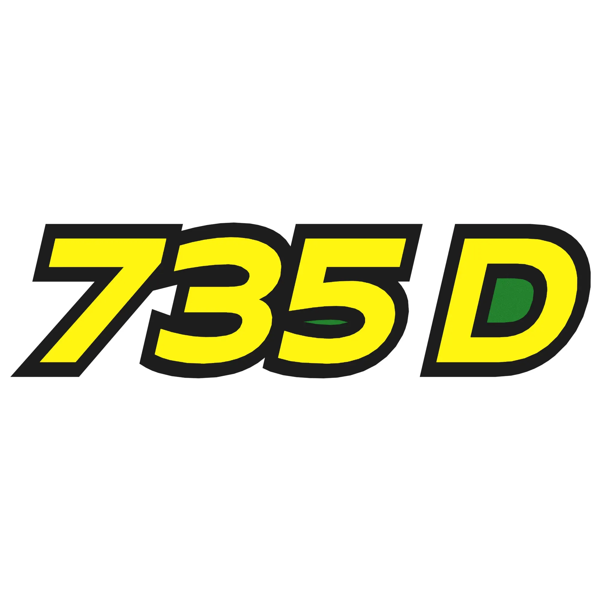 John Deere Model 735D Draper Label - HXE119851