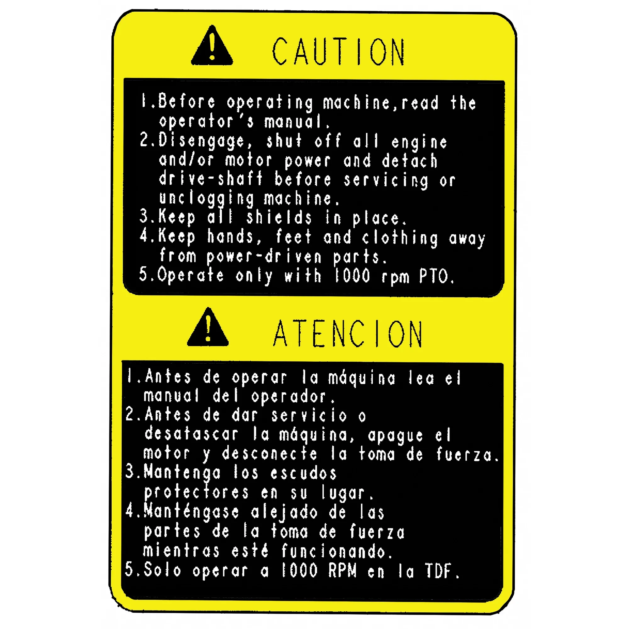 John Deere Safety Sign Label - P70633