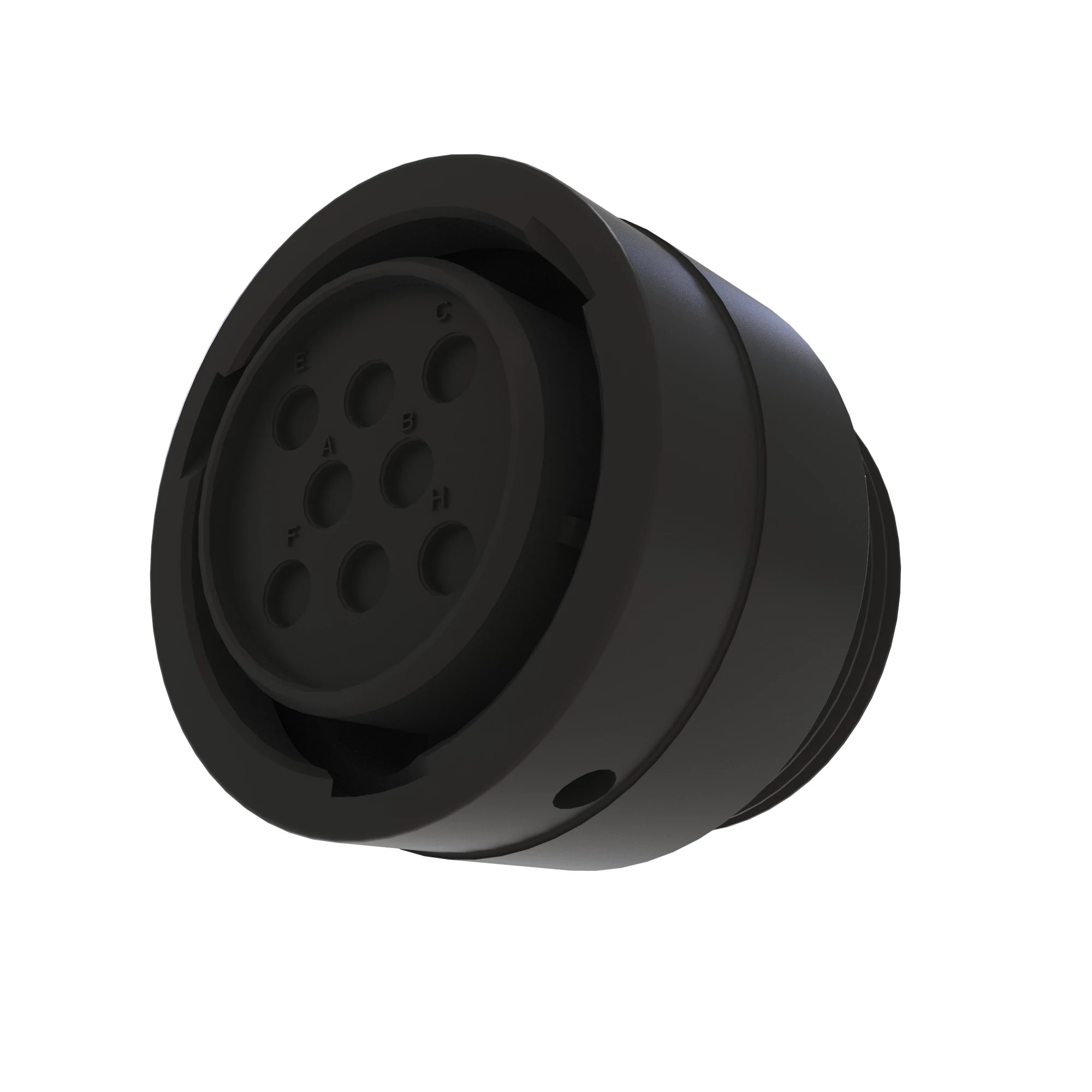 CONN DEUTSCH HDP20 8W MS BLK PLSTC