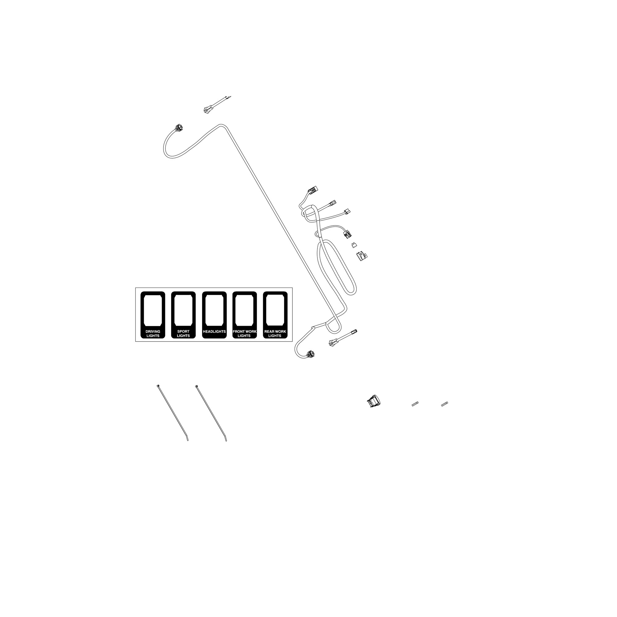 John Deere Rear Roof Light Mounting Kit - BM25731