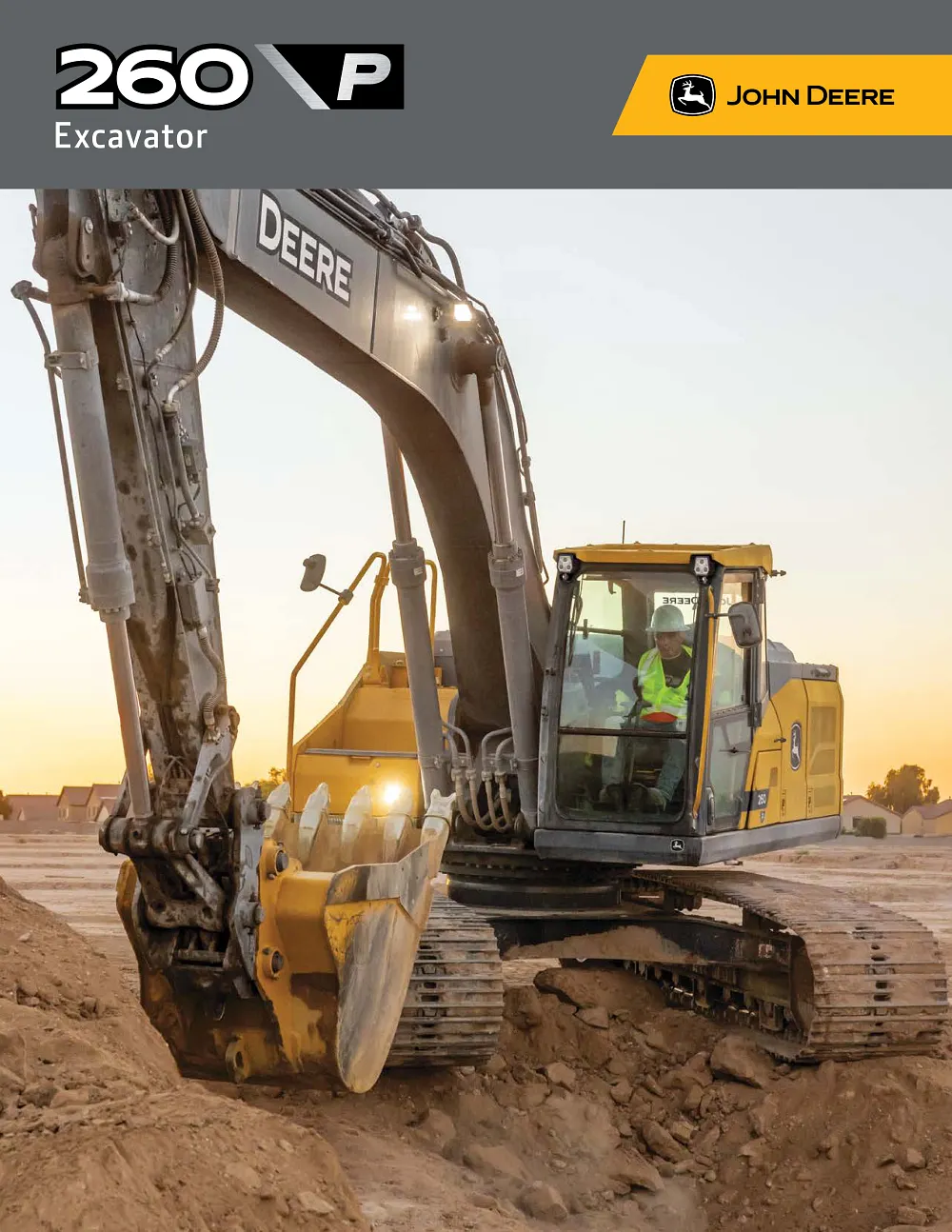 260 P-Tier Excavator Brochure cover