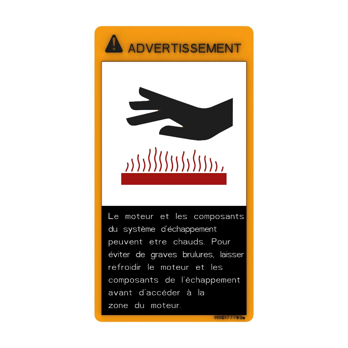 John Deere Warning Safety Sign - HXE177793
