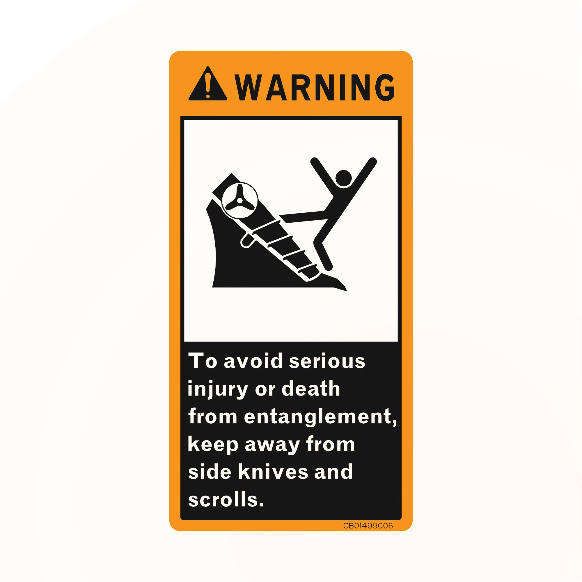 LABEL, DECAL-WARNING SCROLLS TEXT