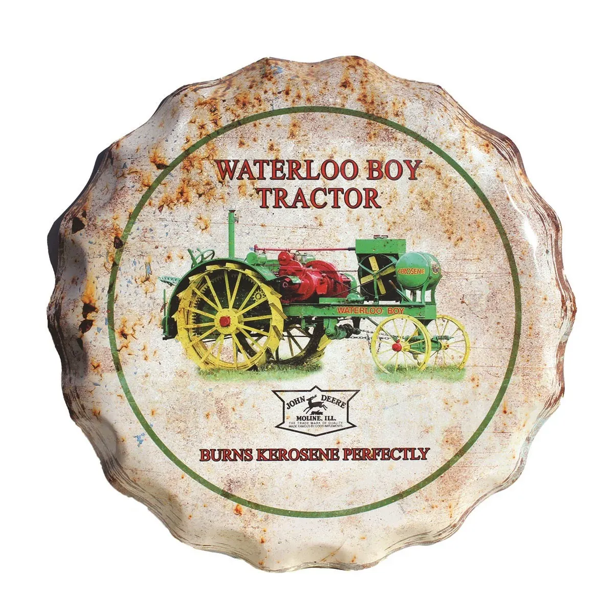21" Metal Sign Waterloo Tractor
