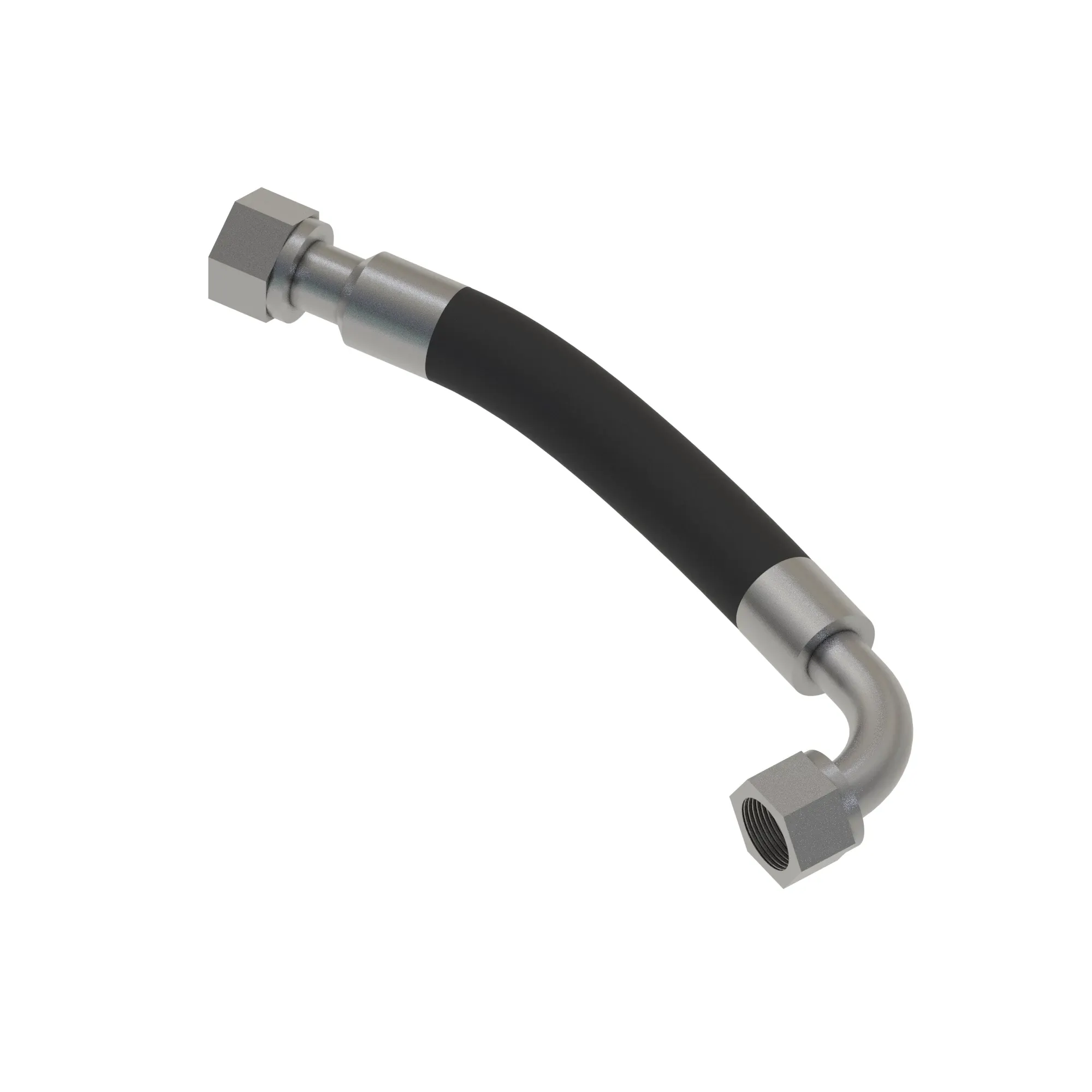 John Deere Hydraulic Hose with Elbow Fitting - F735996