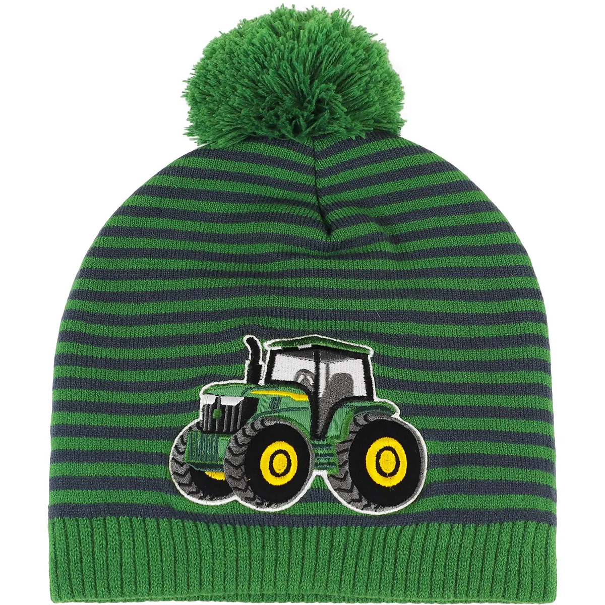 Toddler Tractor Pom Beanie Set