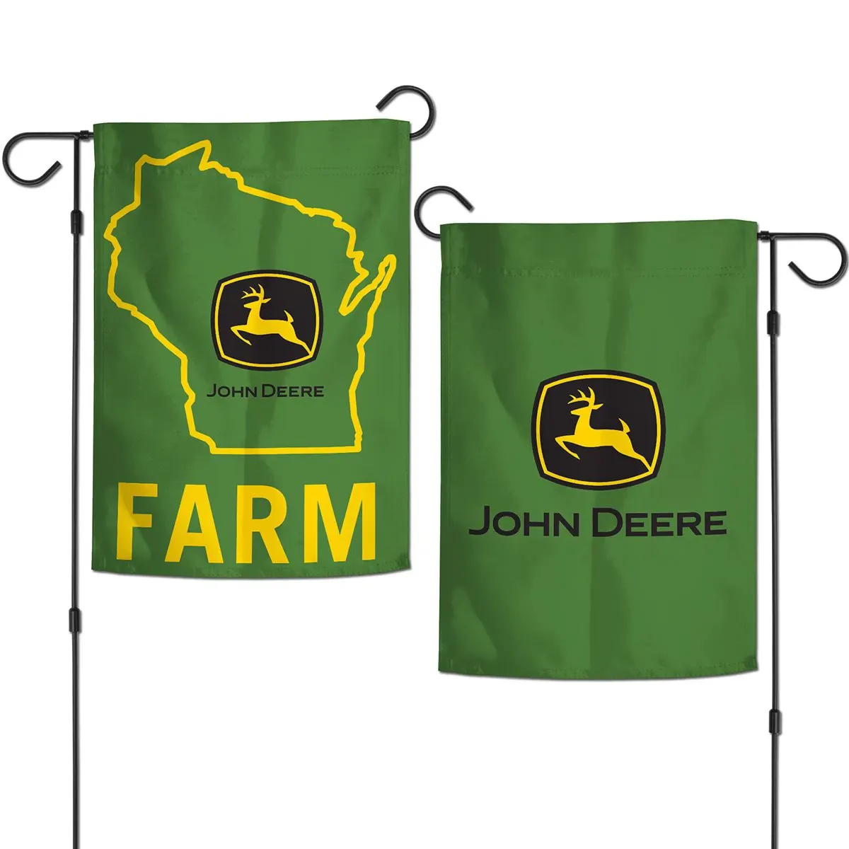 "2 Sided Green Wisconsin Garden Flag"