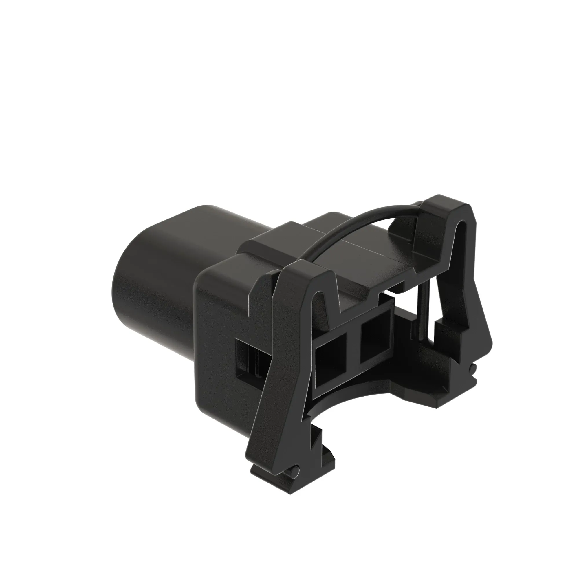 John Deere Black External Electrical Connector Housing, 2 Cavities - 57M10436