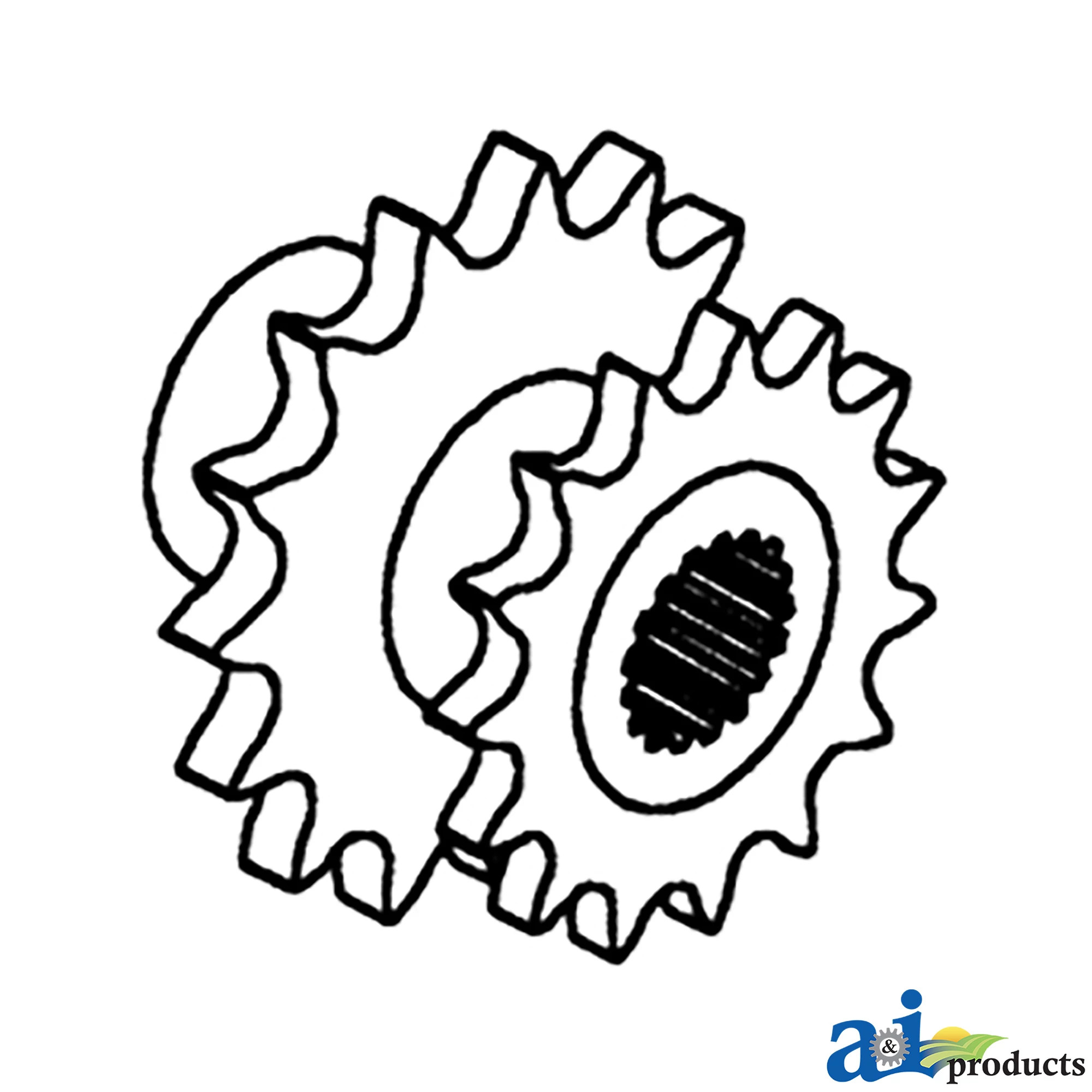 A&I Products Chain Sprocket, 15 and 18 Teeth - A-AH115267