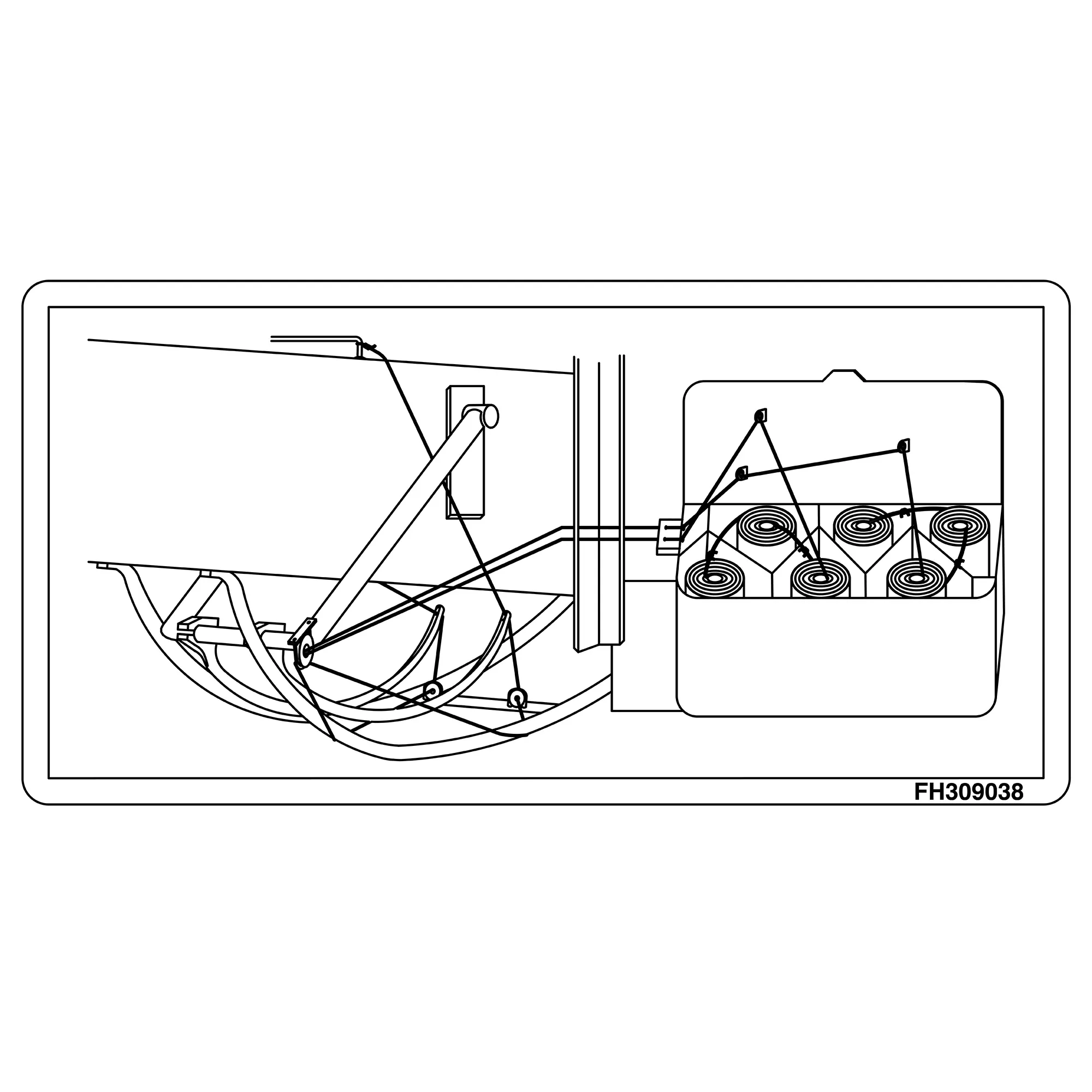 John Deere Text Free Instruction Decal - FH309038