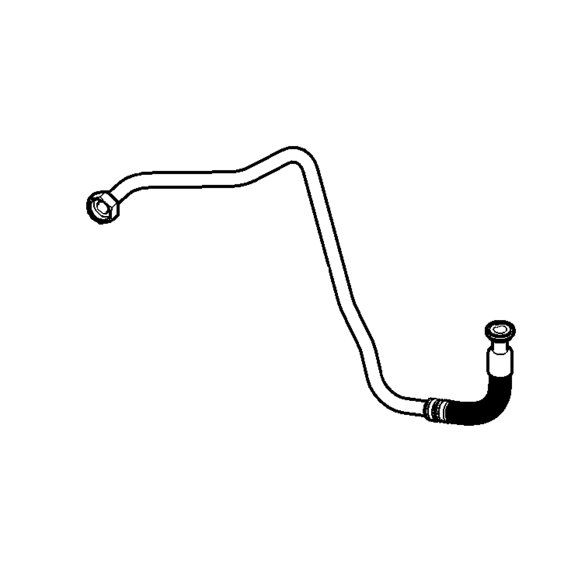 John Deere Axle Pump Inlet Hose - RE333551