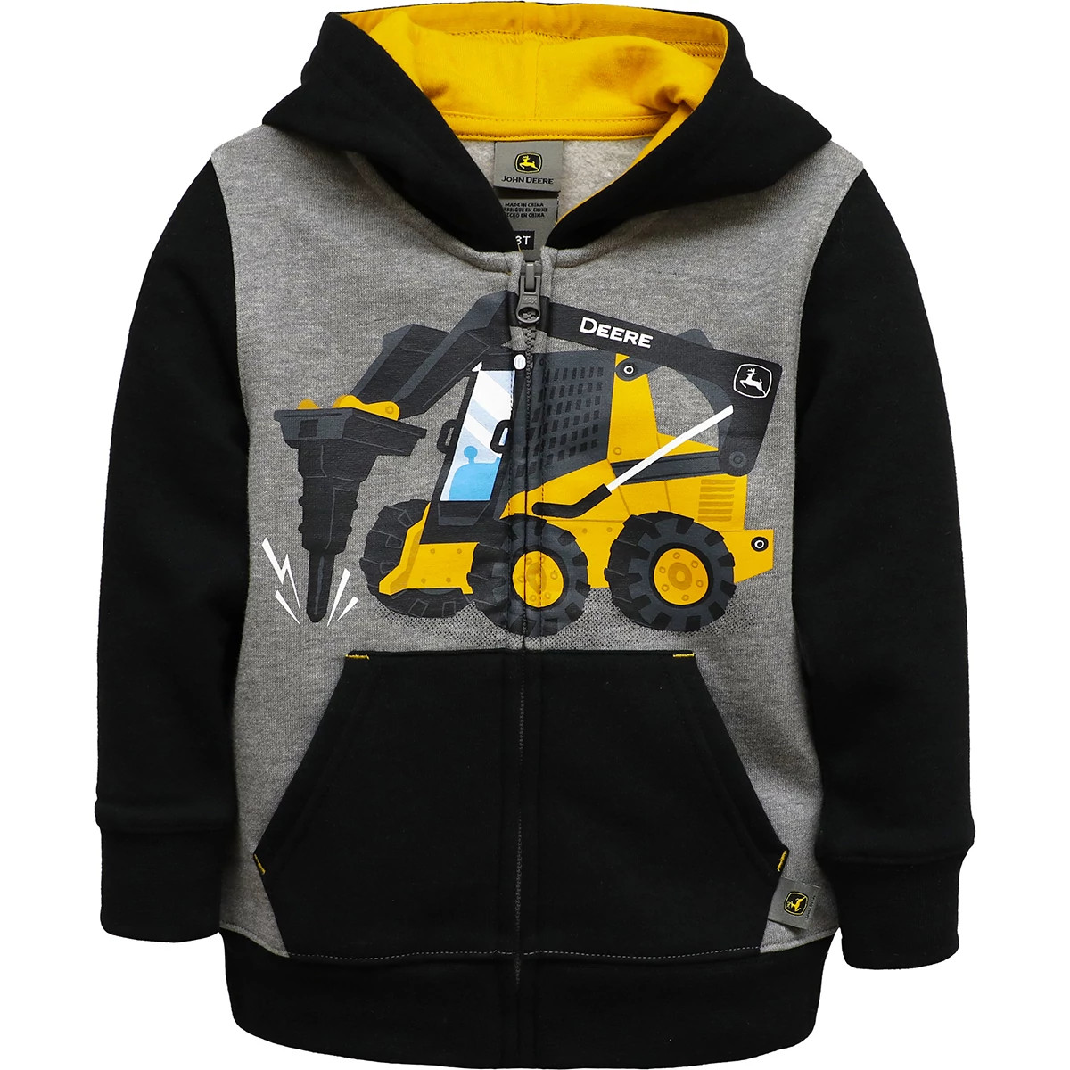 Toddler Construction Full Zip Hoodie