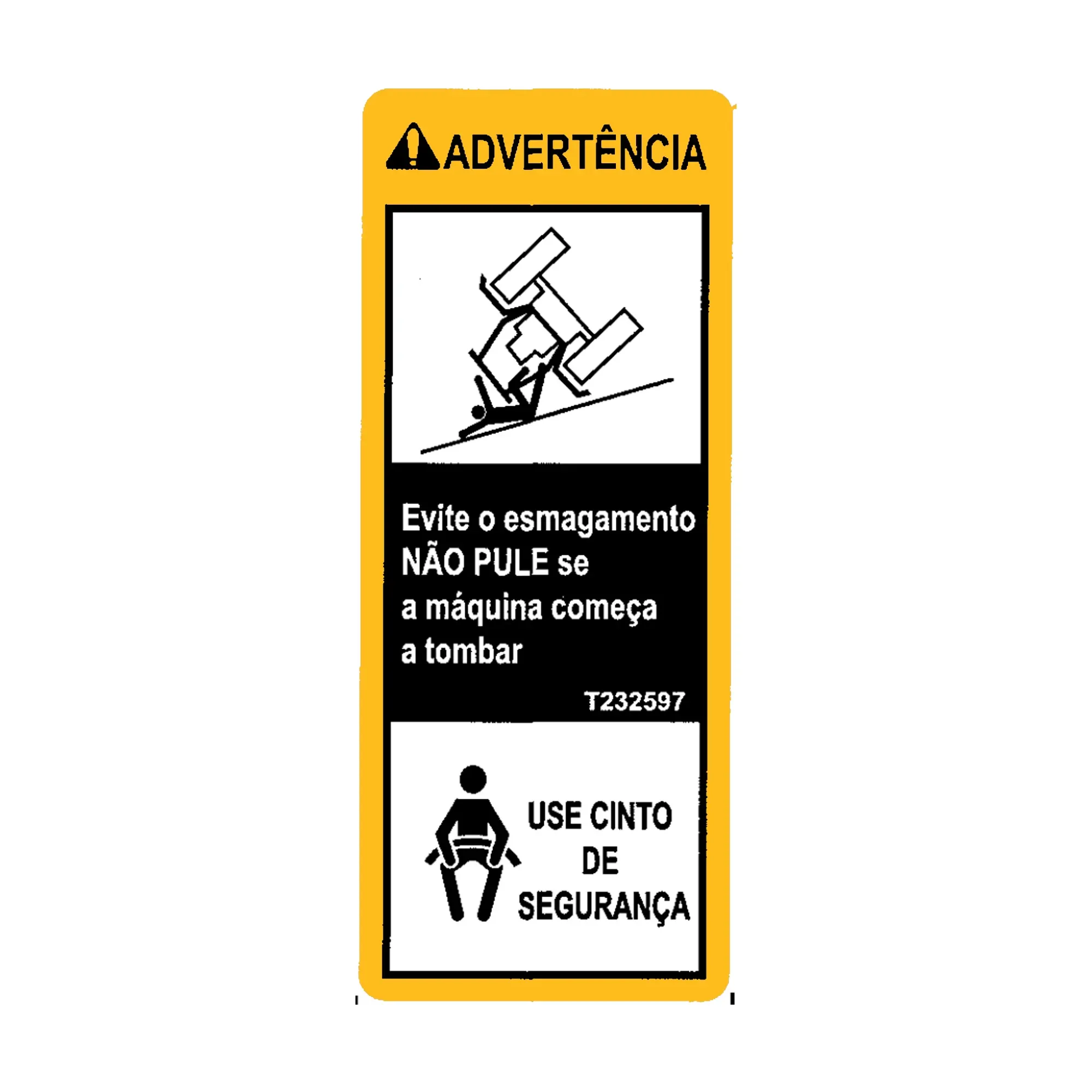 John Deere Seat Belt Label - T232597