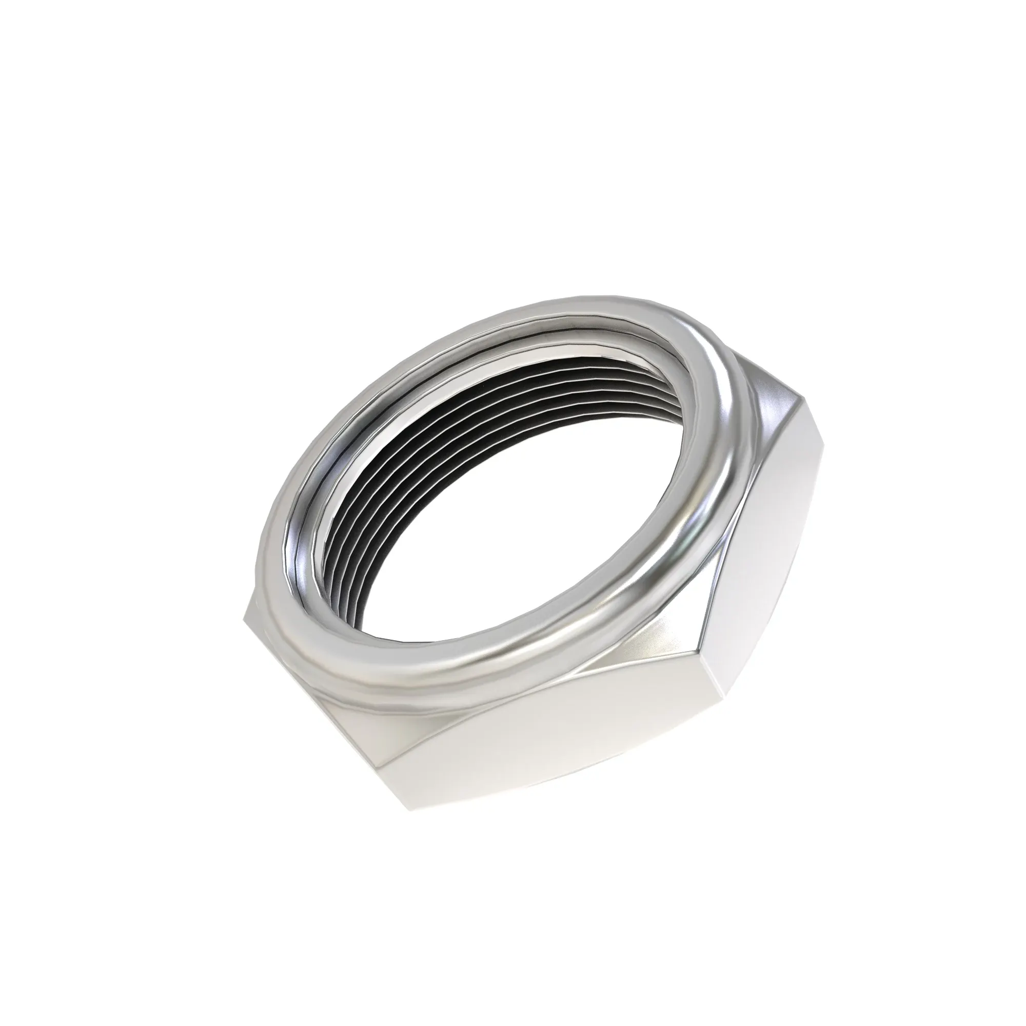John Deere Hexagonal Lock Nut, 6.35 mm (1/4") - R107957