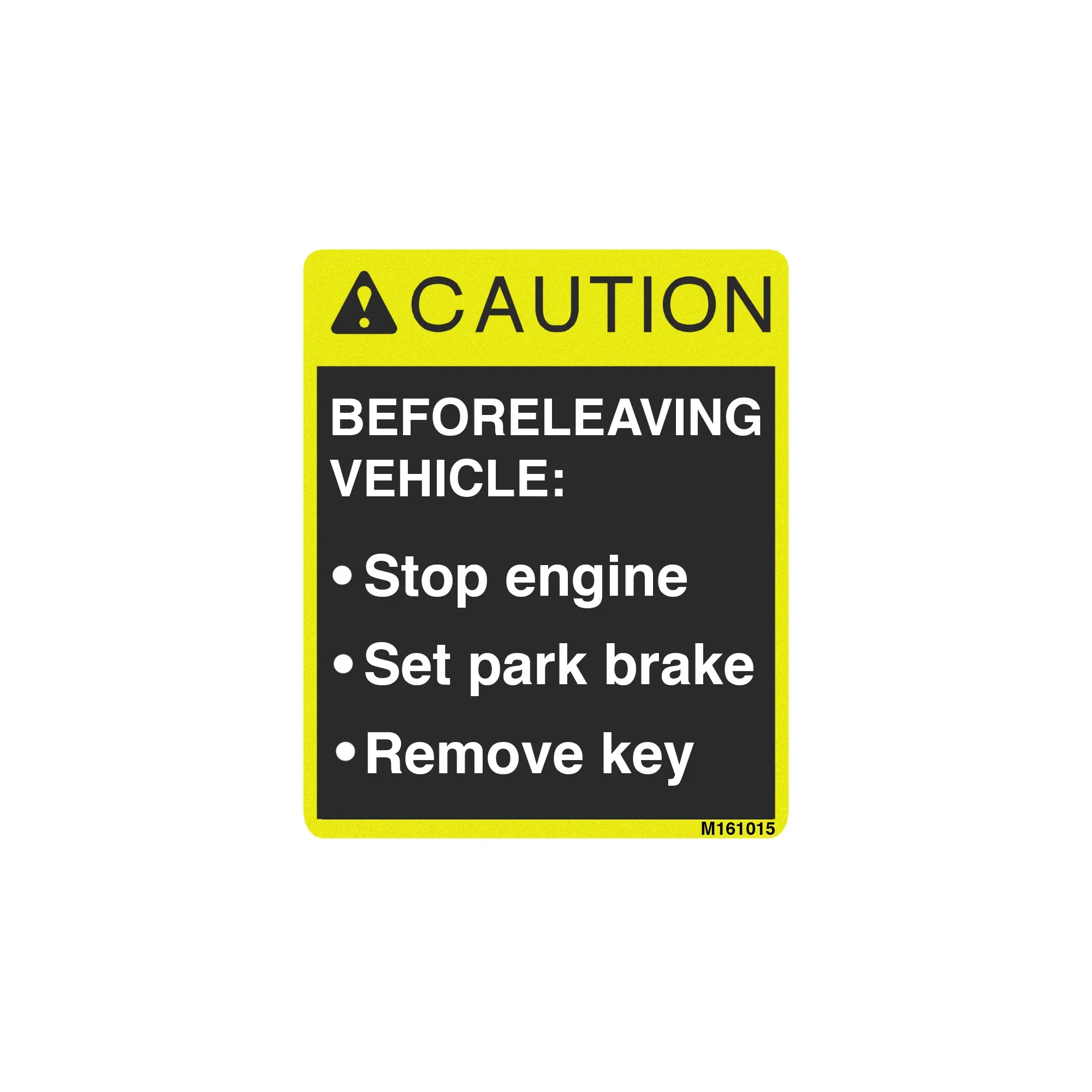 John Deere Safety Sign, Caution - M161015
