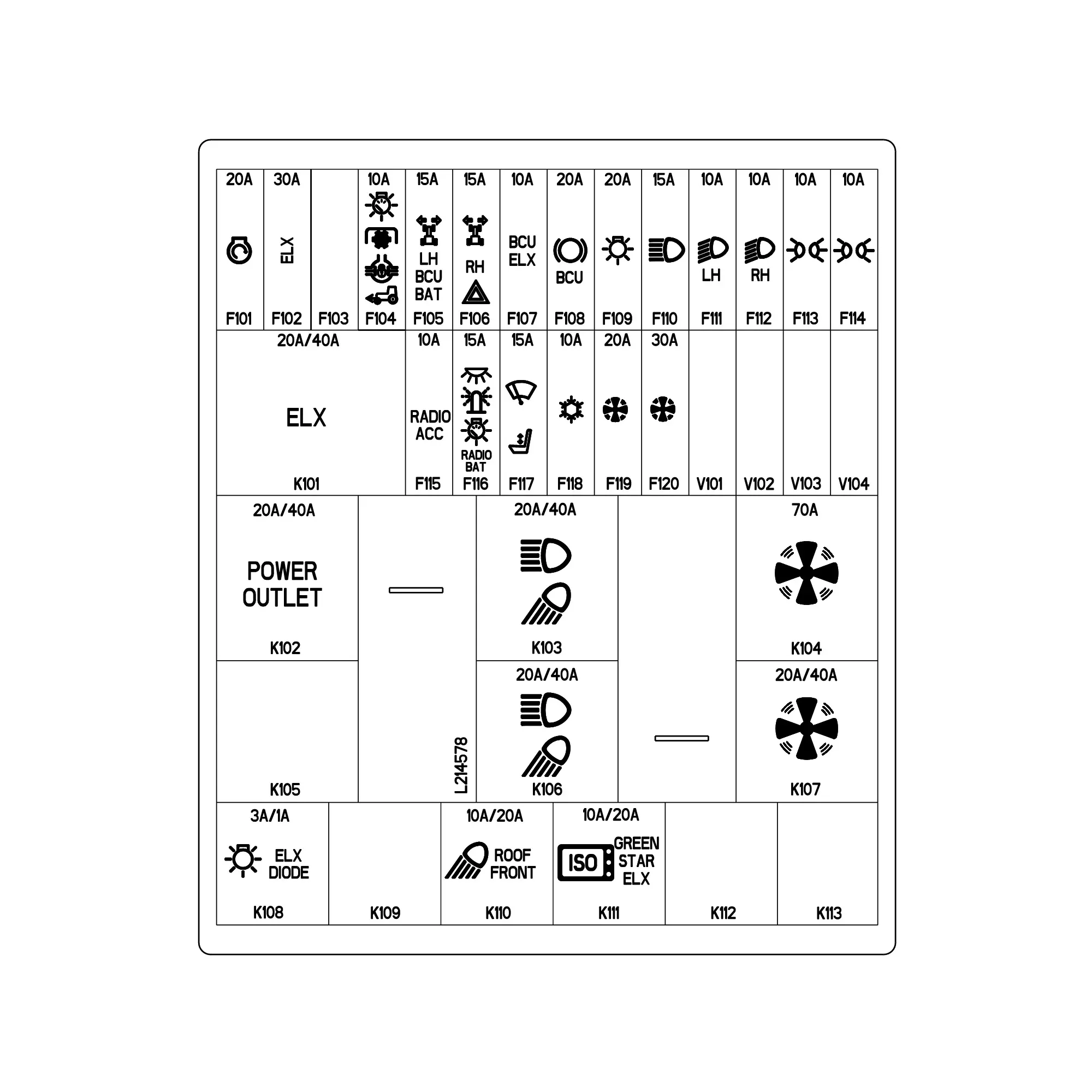 John Deere Cab Symbol Insert - L214578