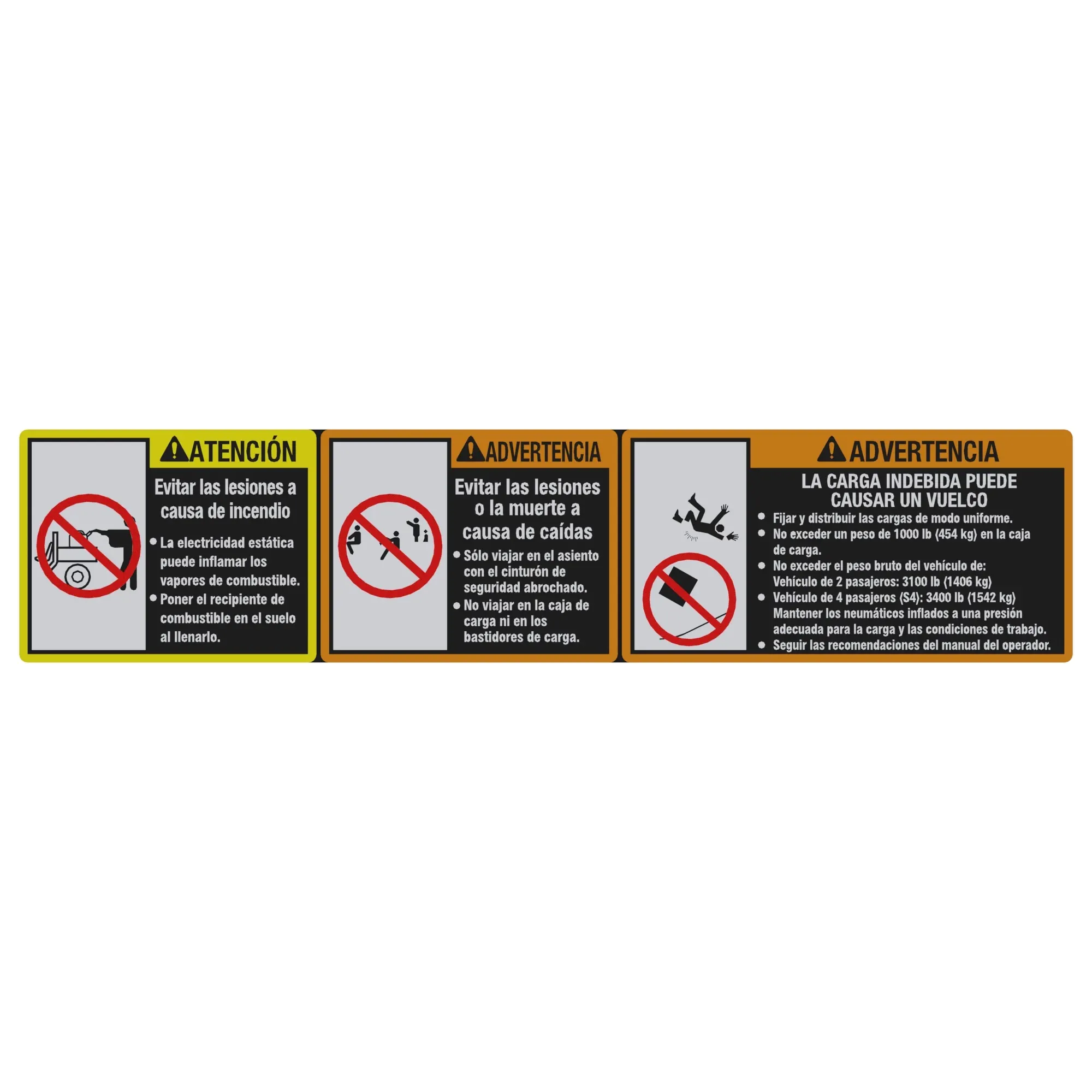 John Deere Warning Label, Spanish - M168227