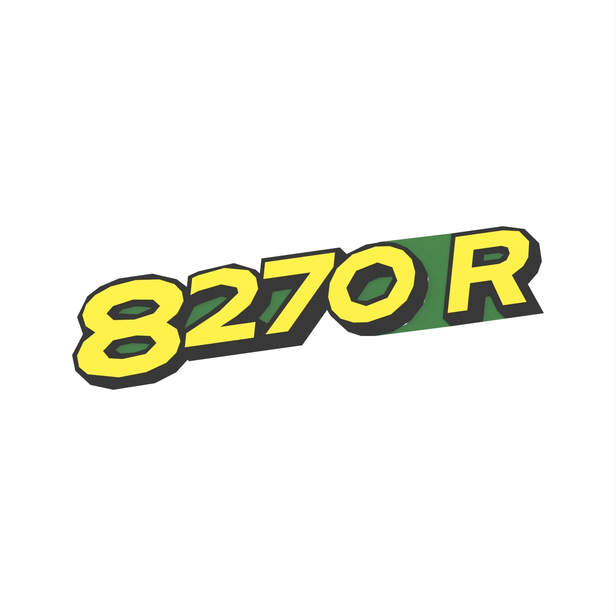 John Deere 8270R Model Designator Label, Left Side - R267466