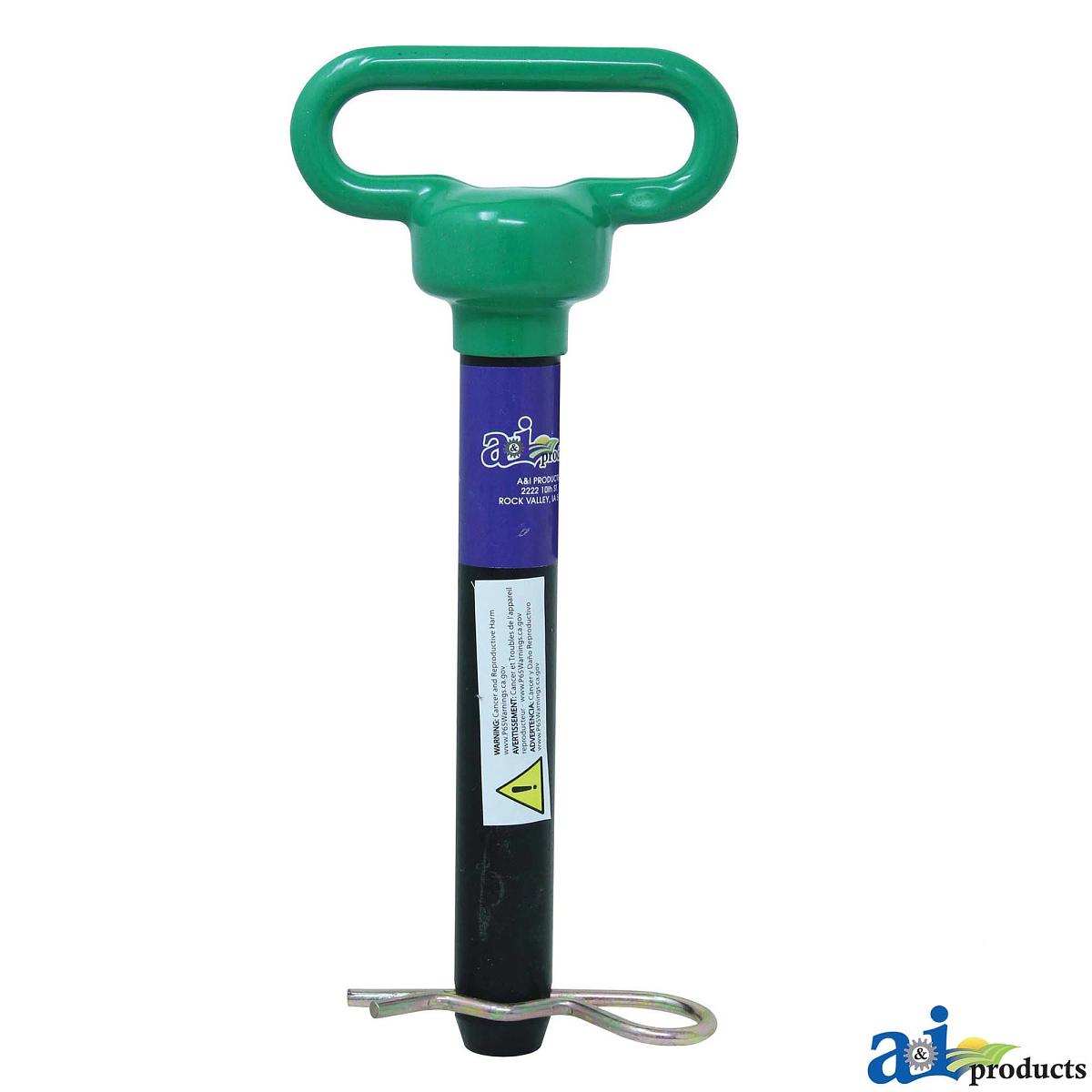 A&I Products Green Head Hitch Pin, 1" X 7" - A-GHP06