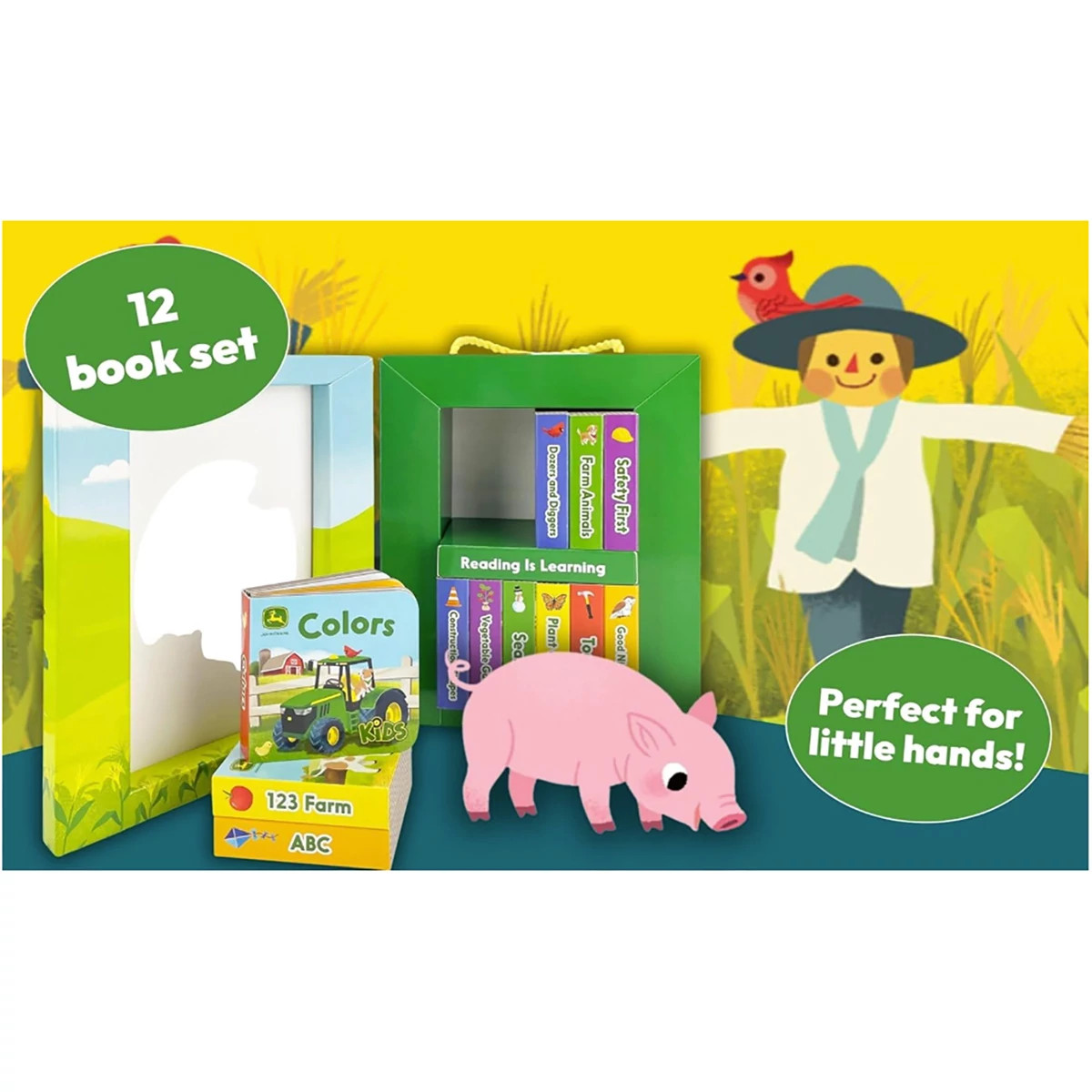 My Little Learner Library John Deere Kids 12-Book Set Board Book