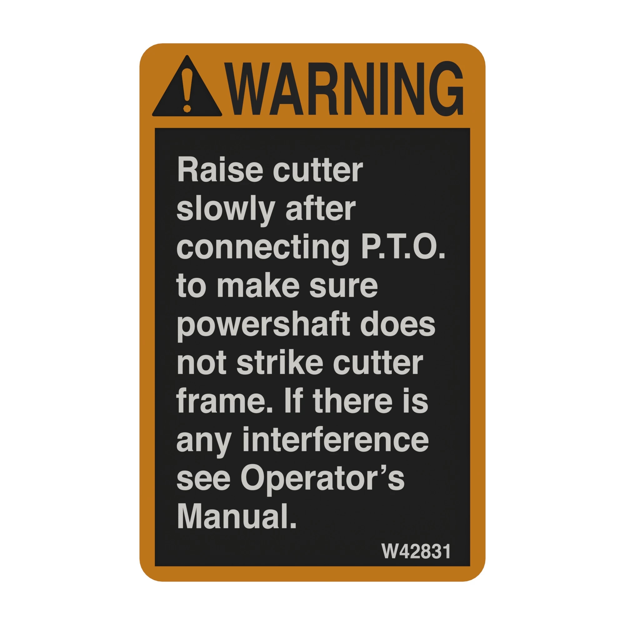 SAFETY SIGN, LABEL (WARNING)
