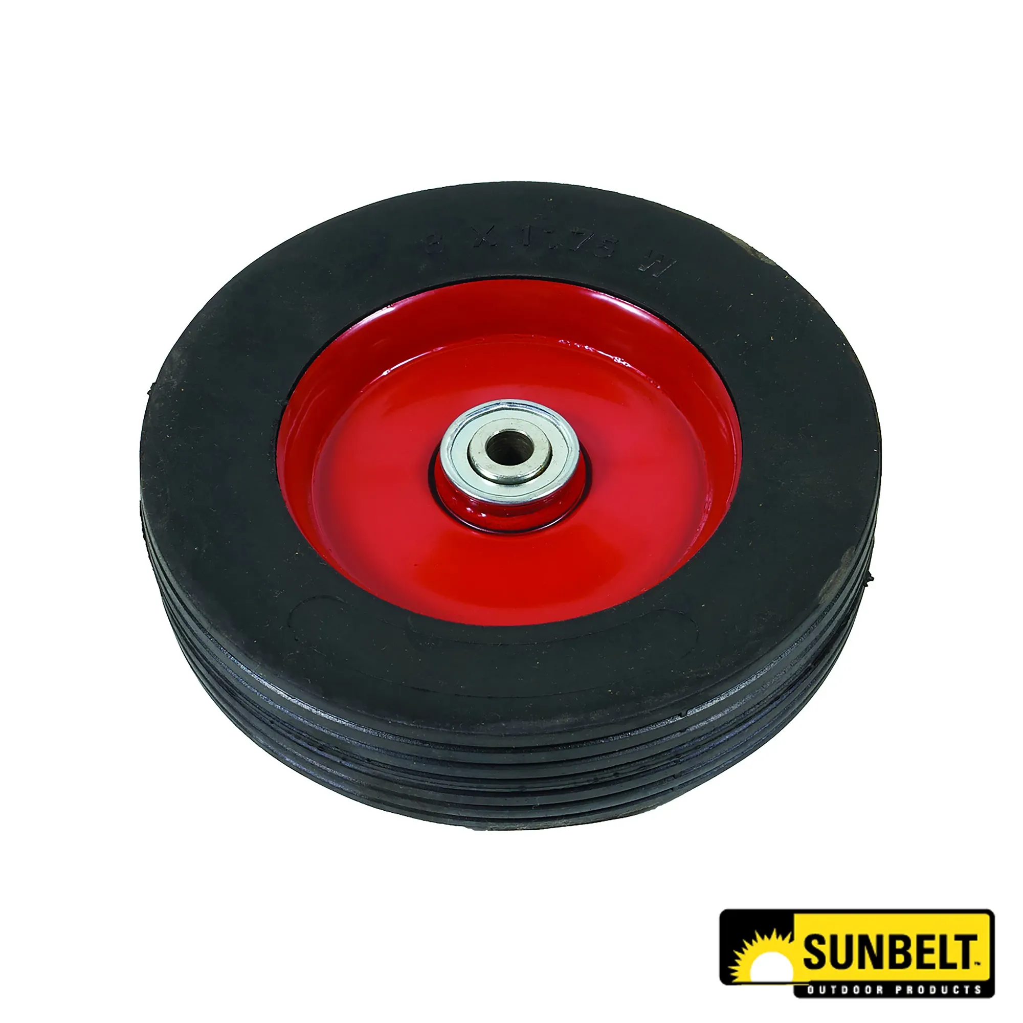Sunbelt Ribbed Red Deck Wheel, 8 X 1.75 - A-B1CO53