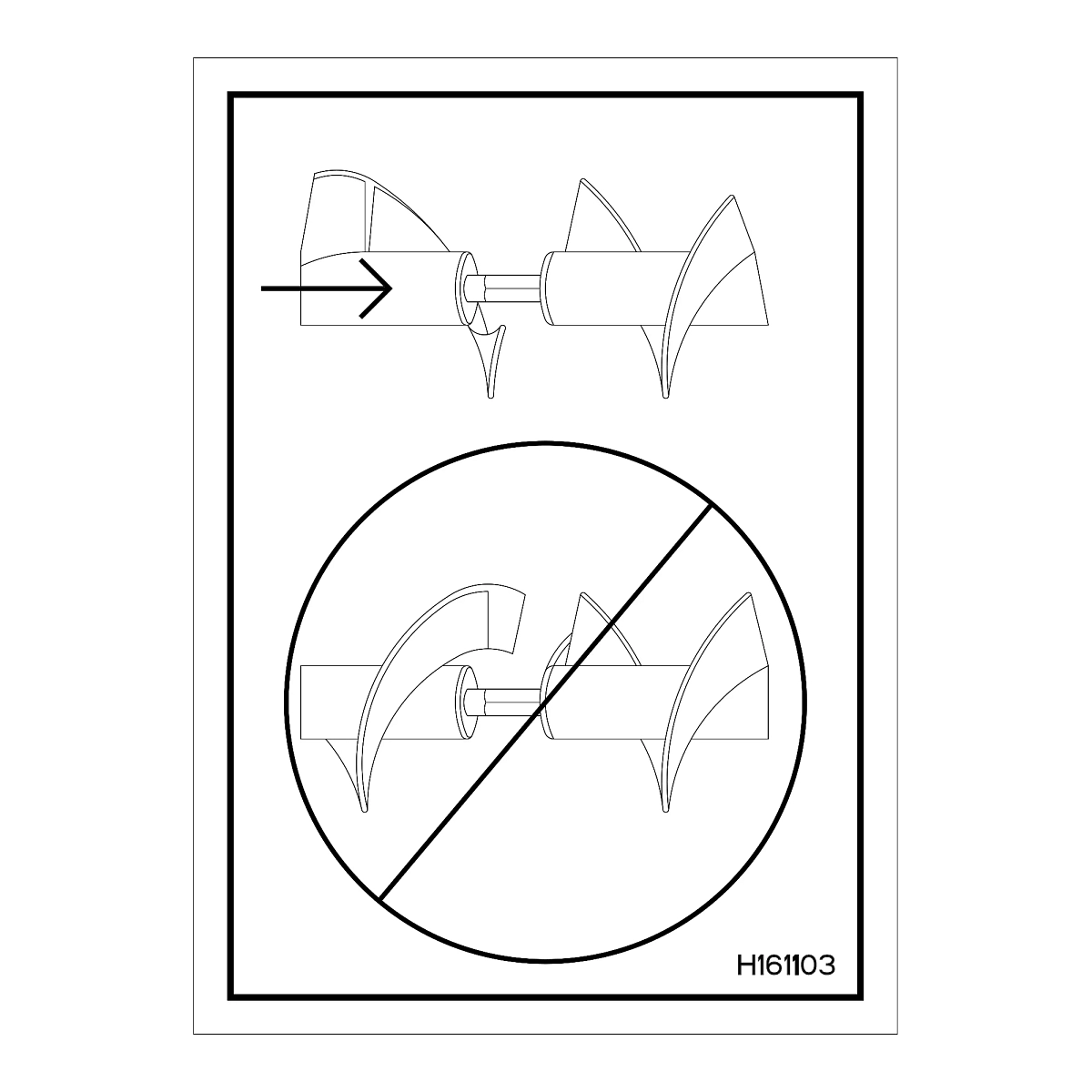John Deere Instruction Auger Timing Label - H161103