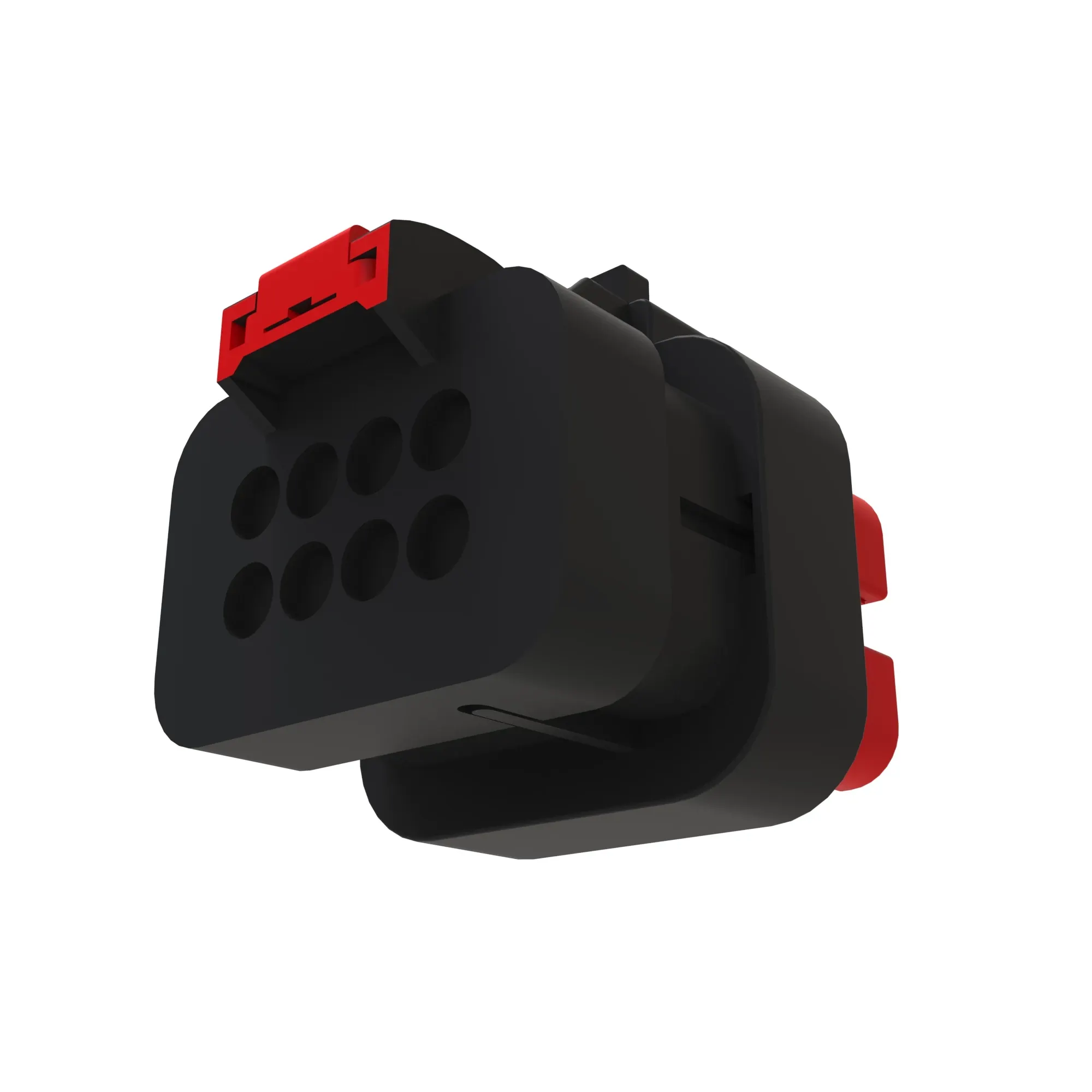 John Deere Red Electrical Connector Housing, 8 Cavities - 57M9792