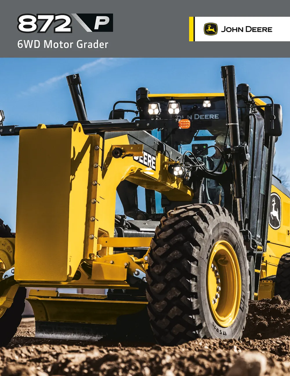 872 P-Tier 6WD Motor Grader Brochure cover