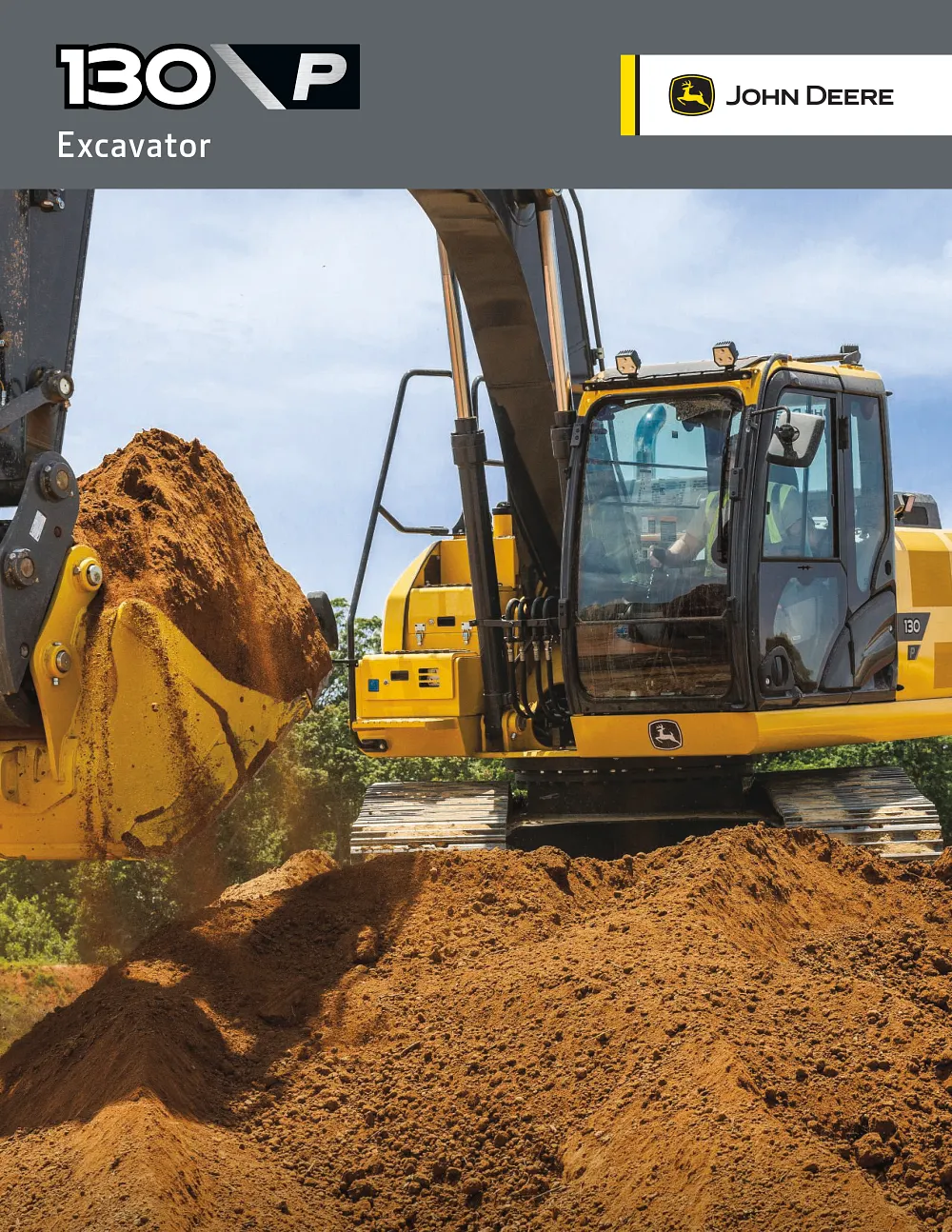 130 P-Tier Excavator Brochure cover