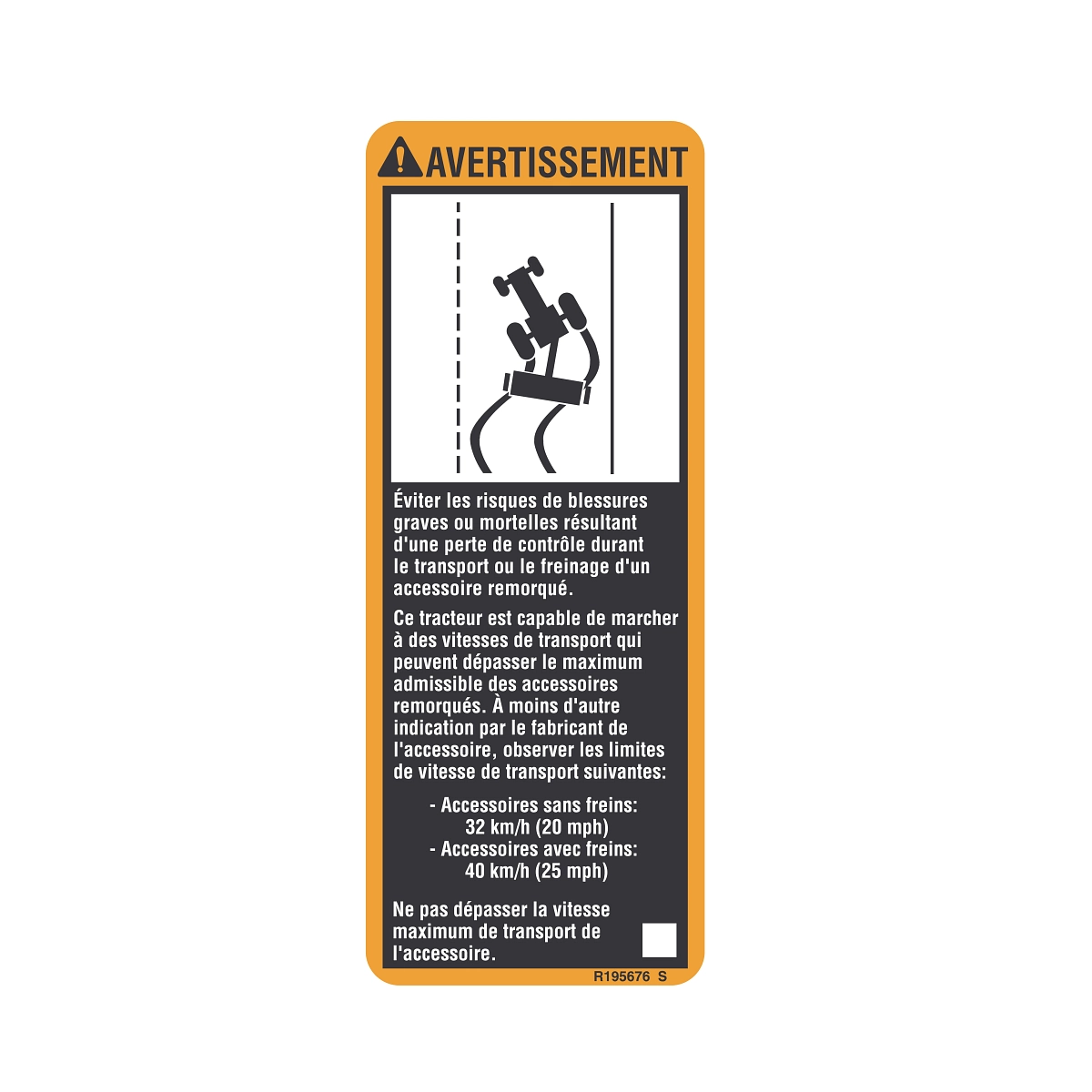 Safety Sign, Label, Warning, French