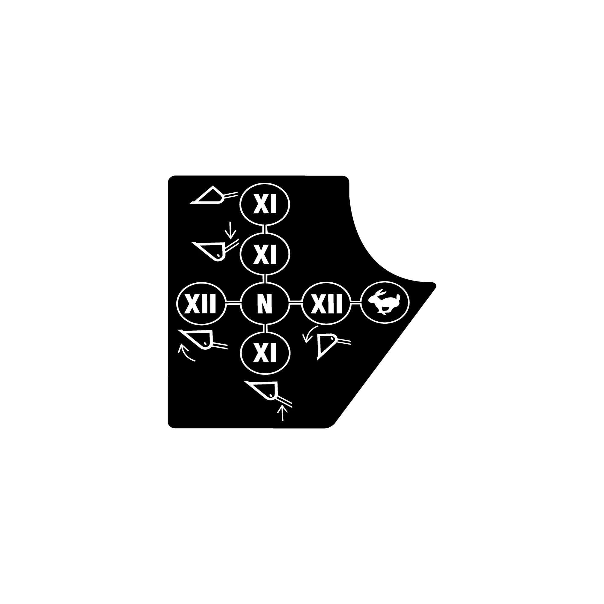 John Deere Loader Controls Label - LVU29588