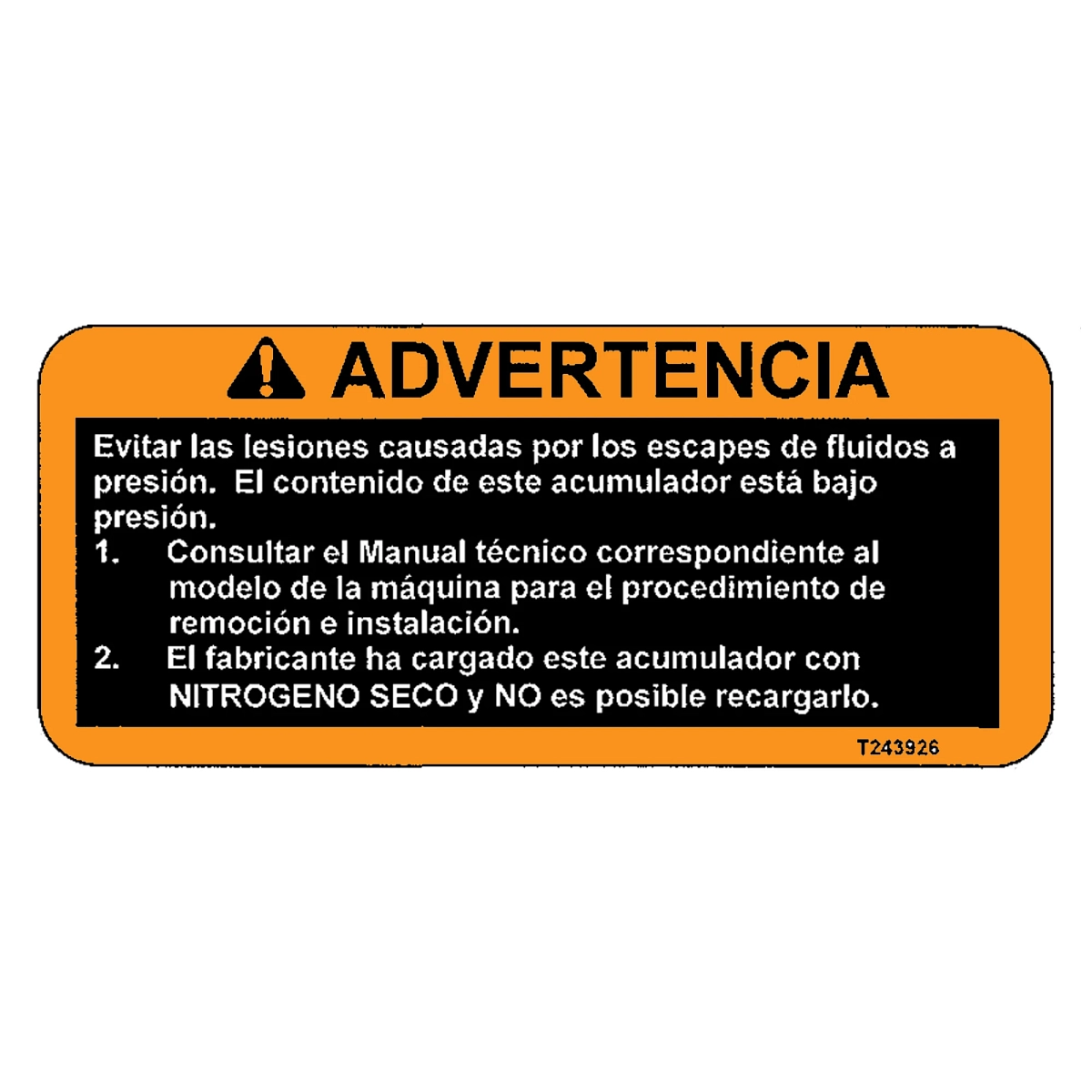 Label, Accumulator, Spanish