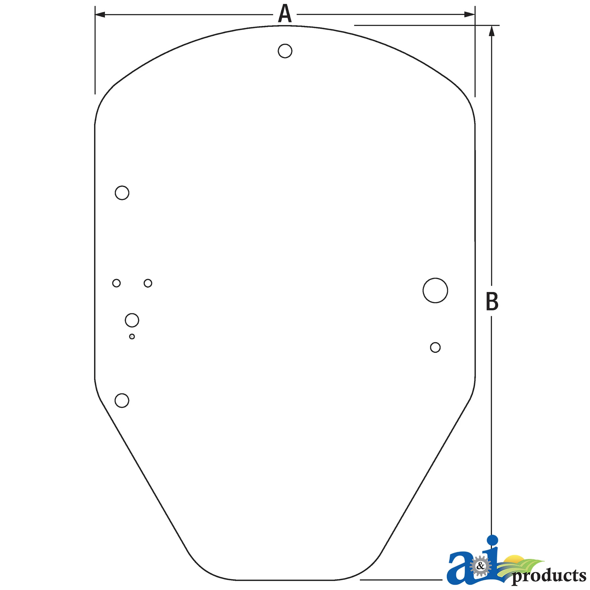 A&I Products Cab Door Windowpane - A-T344818