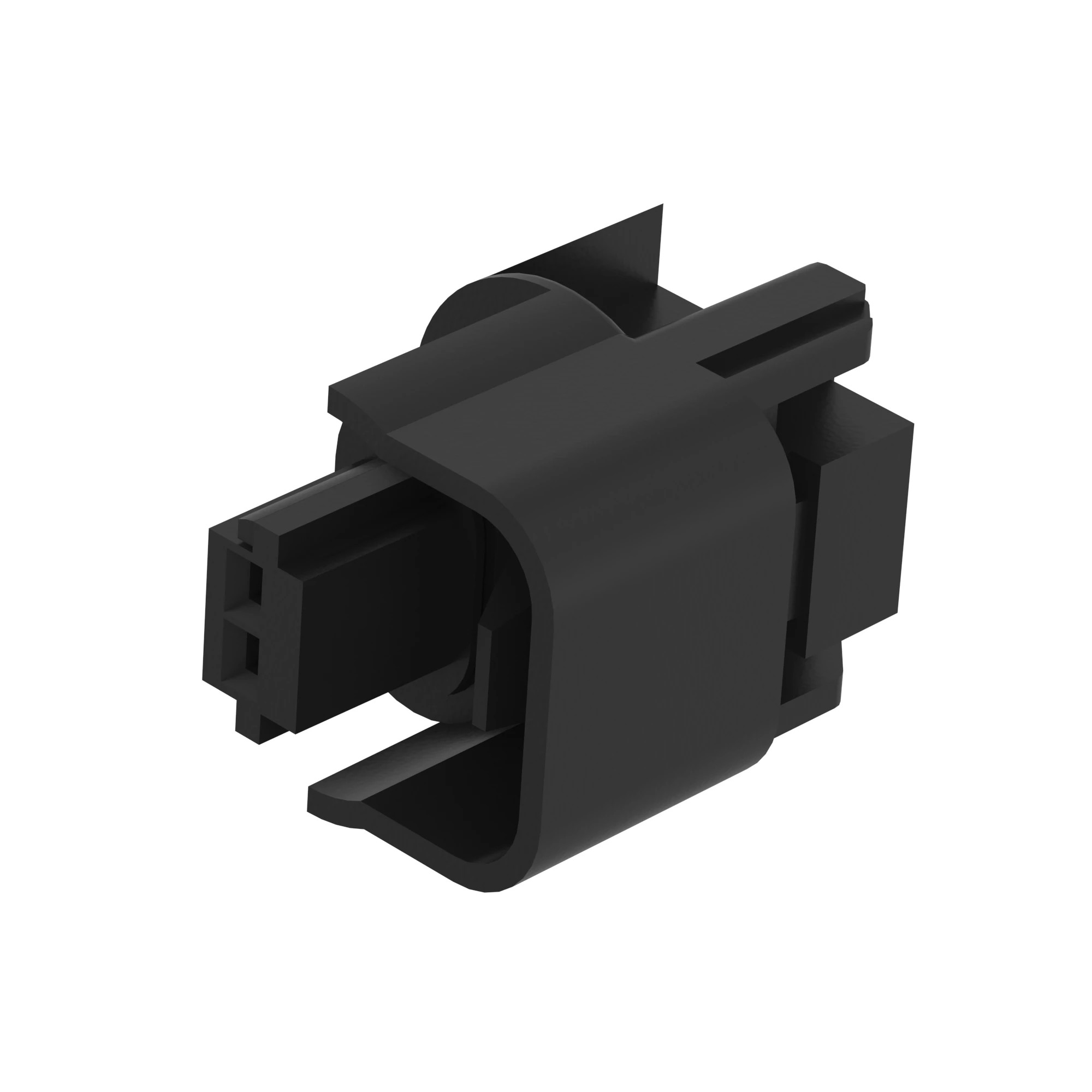 John Deere Black External Electrical Connector Housing, 2 Cavities - 57M9210