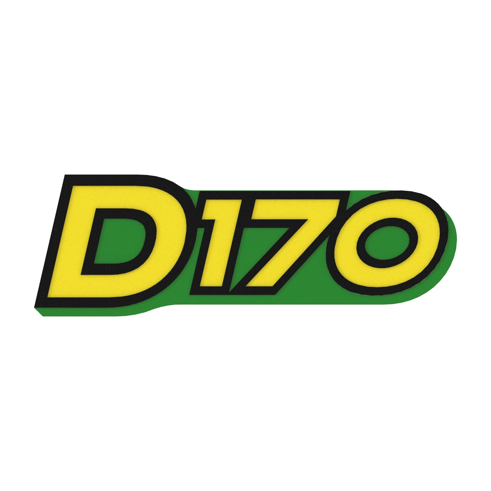 John Deere Hood Model, Twin Hydraulic EPTO Label, D170 - GX23642