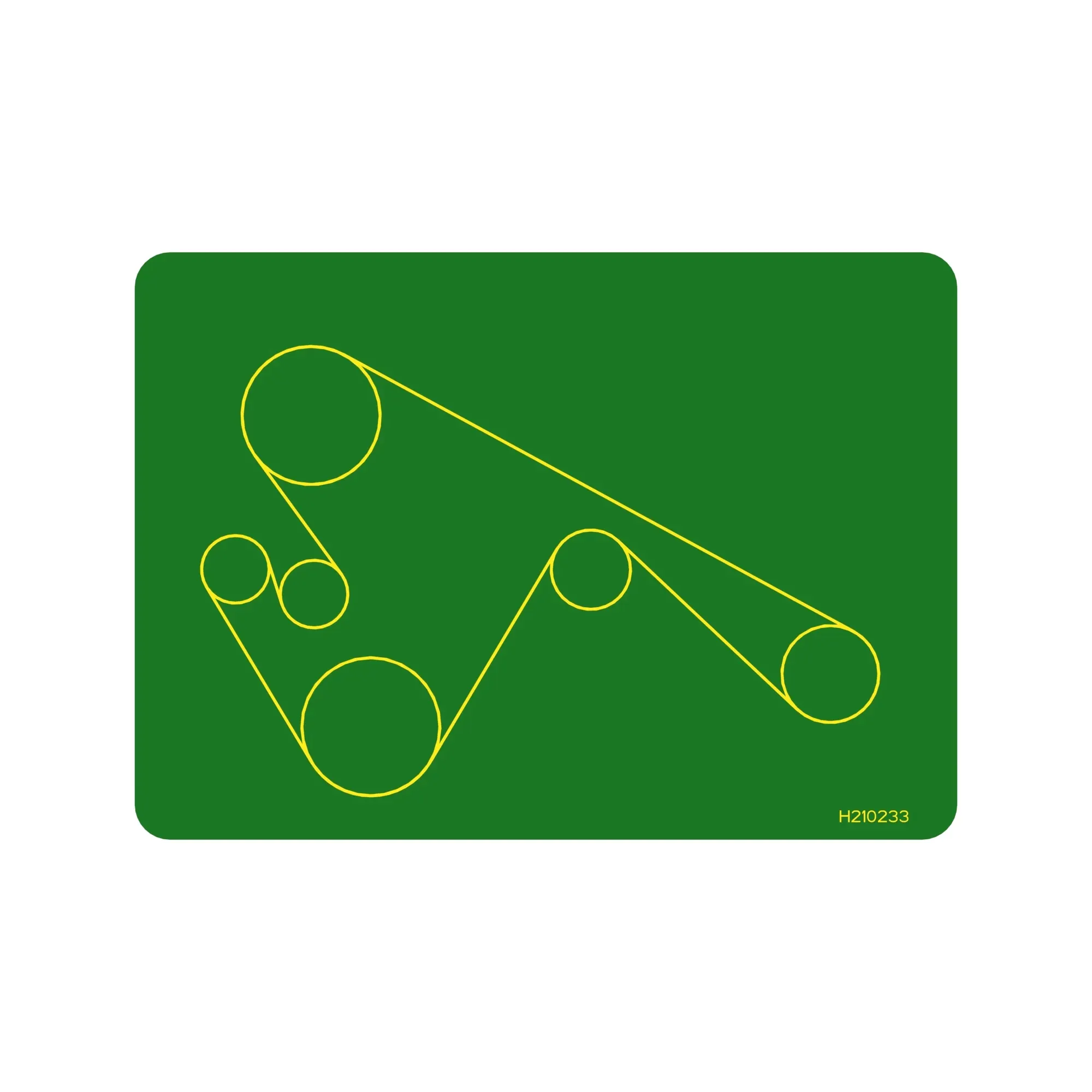 John Deere Shoe and Auger Drive Walker Label - H210233