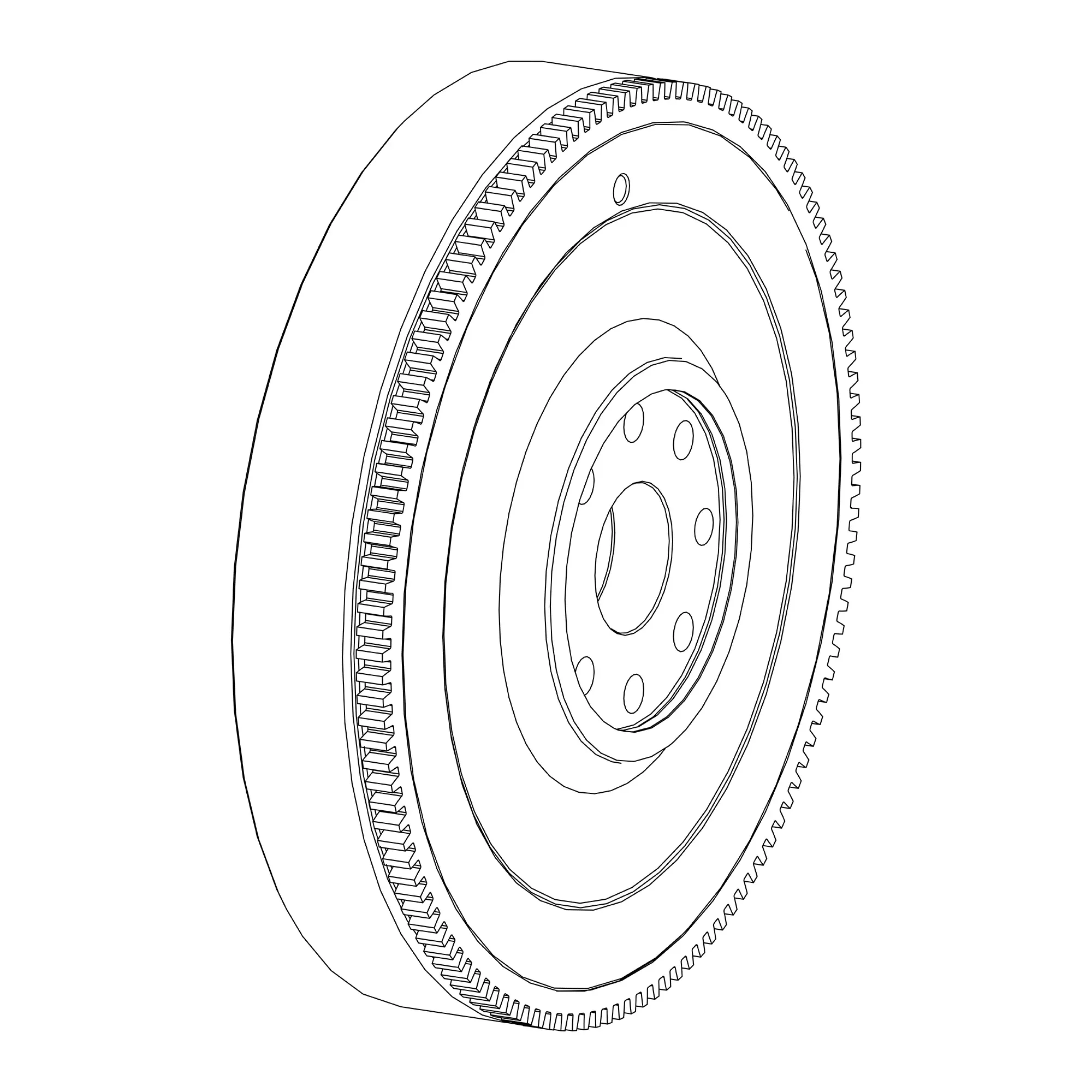 John Deere Statically Balanced Flywheel with Ring Gear - RE523045