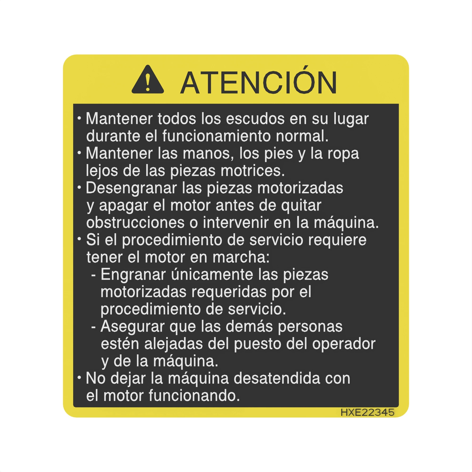 LABEL, CAUTION, SPANISH