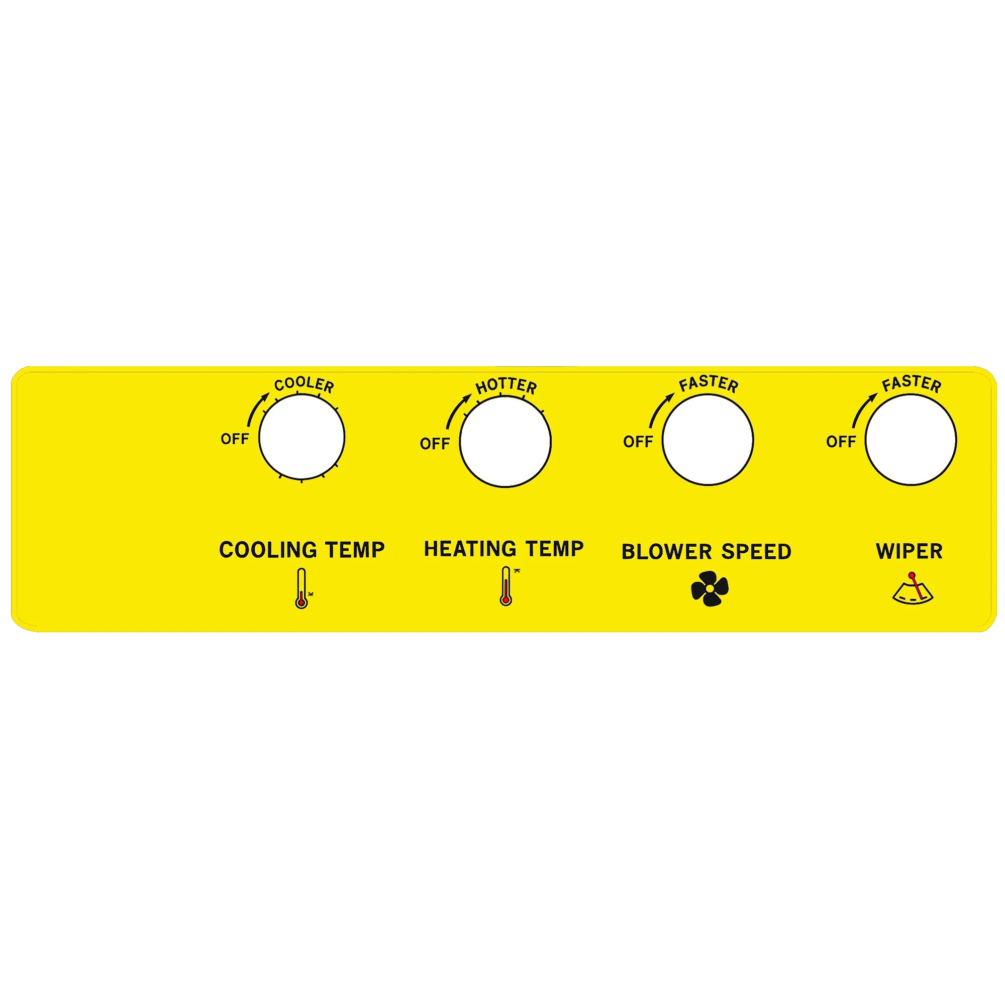 LABEL, BLOWER, HEAT, A/C, WIPER