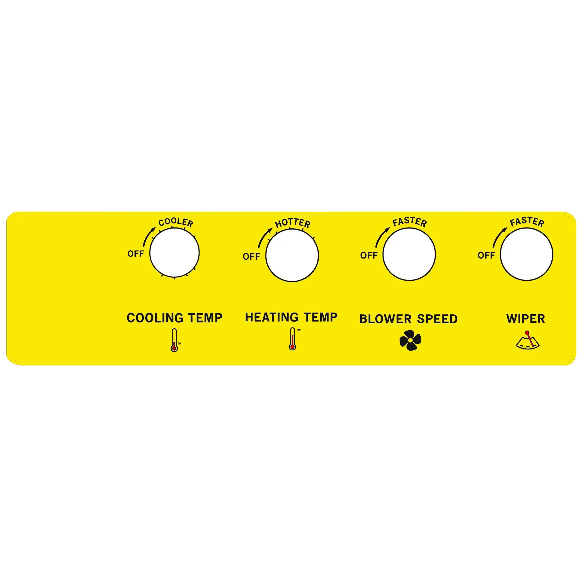 John Deere Blower Heat A/C Wiper Label - H149956