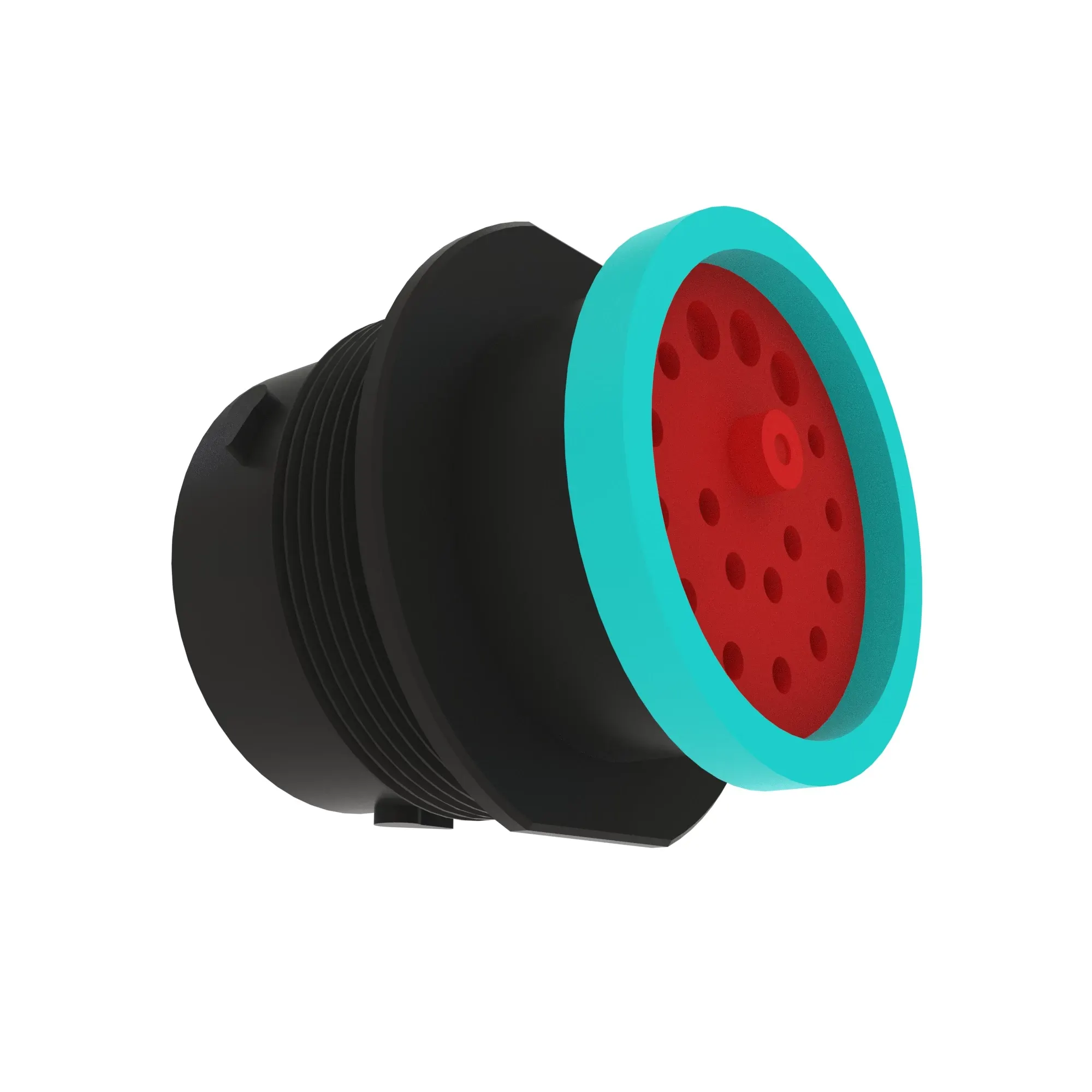 John Deere Black Internal Electrical Connector Housing, 18 Cavities - 57M11260