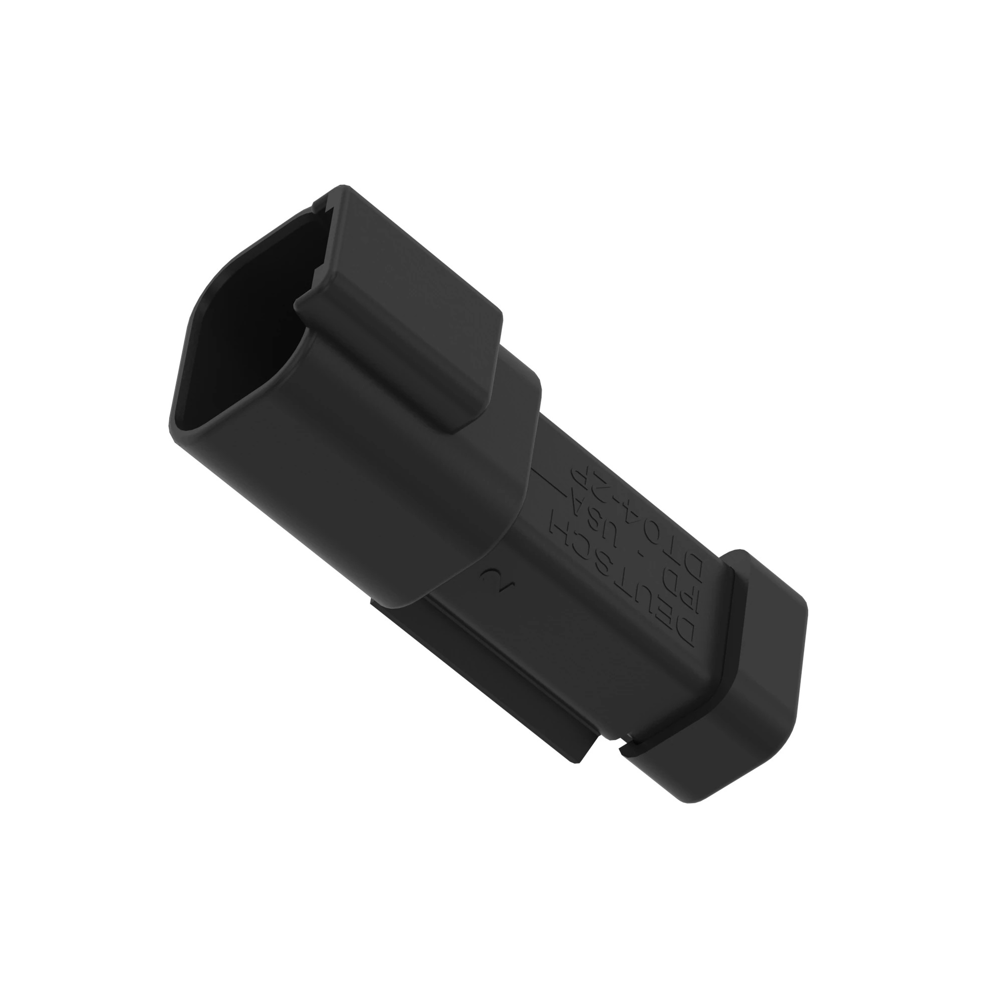 John Deere Black External Electrical Connector Housing, 2 Cavities - 57M8023