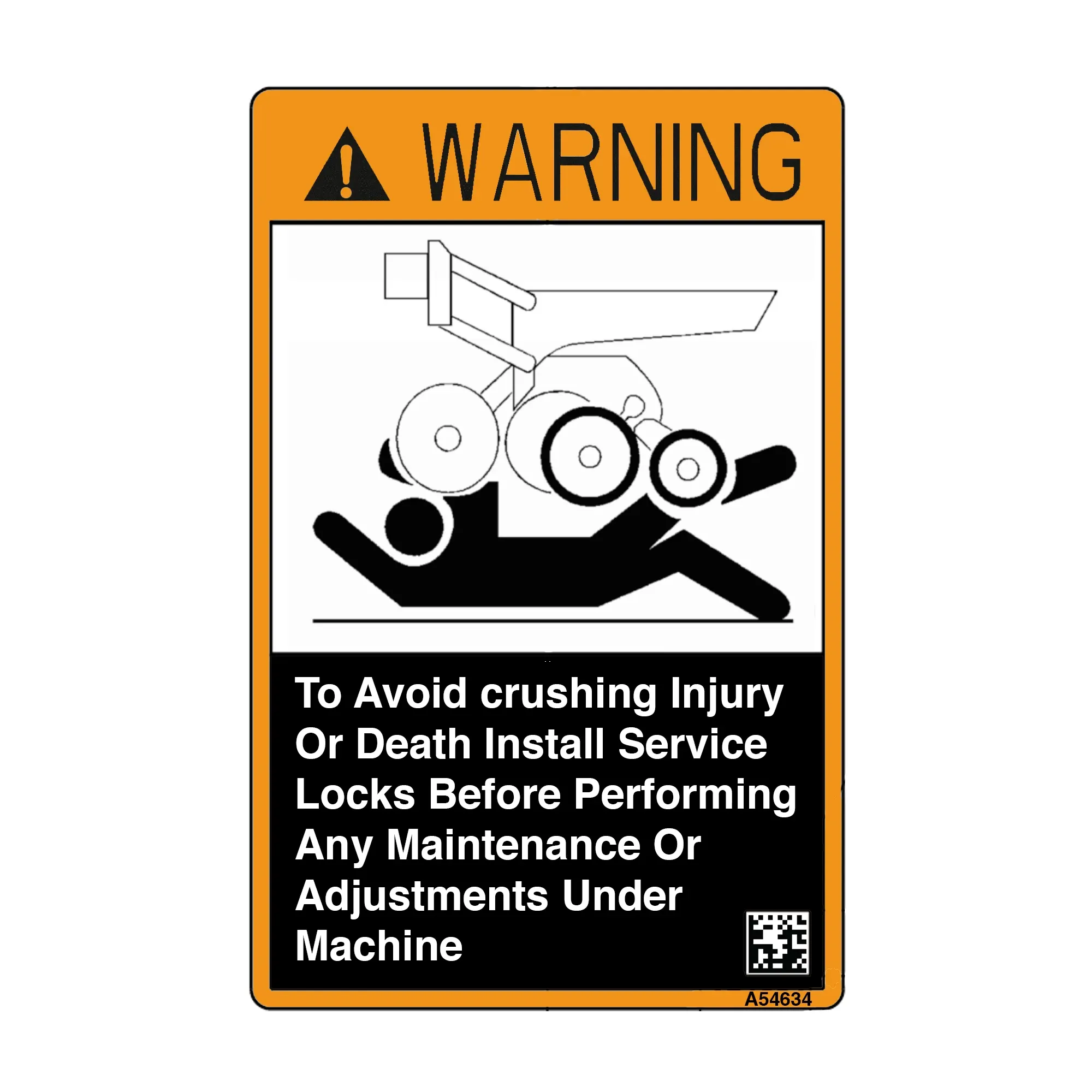 John Deere Warning Label - A54634