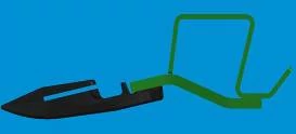 Computer graphic of an 1100A auger platform's Z-shaped cutterbar
