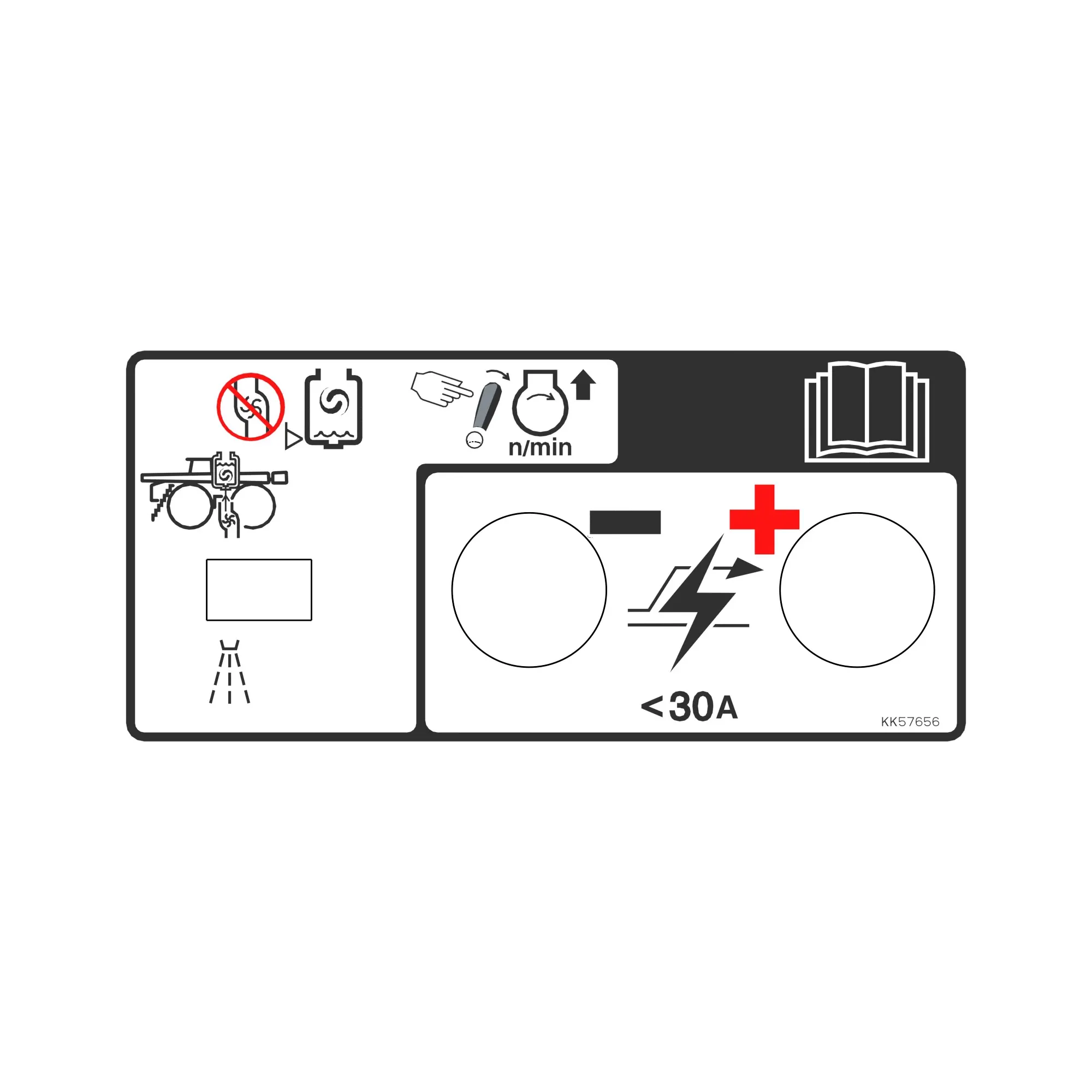 John Deere Jumper Post Label - KK57656